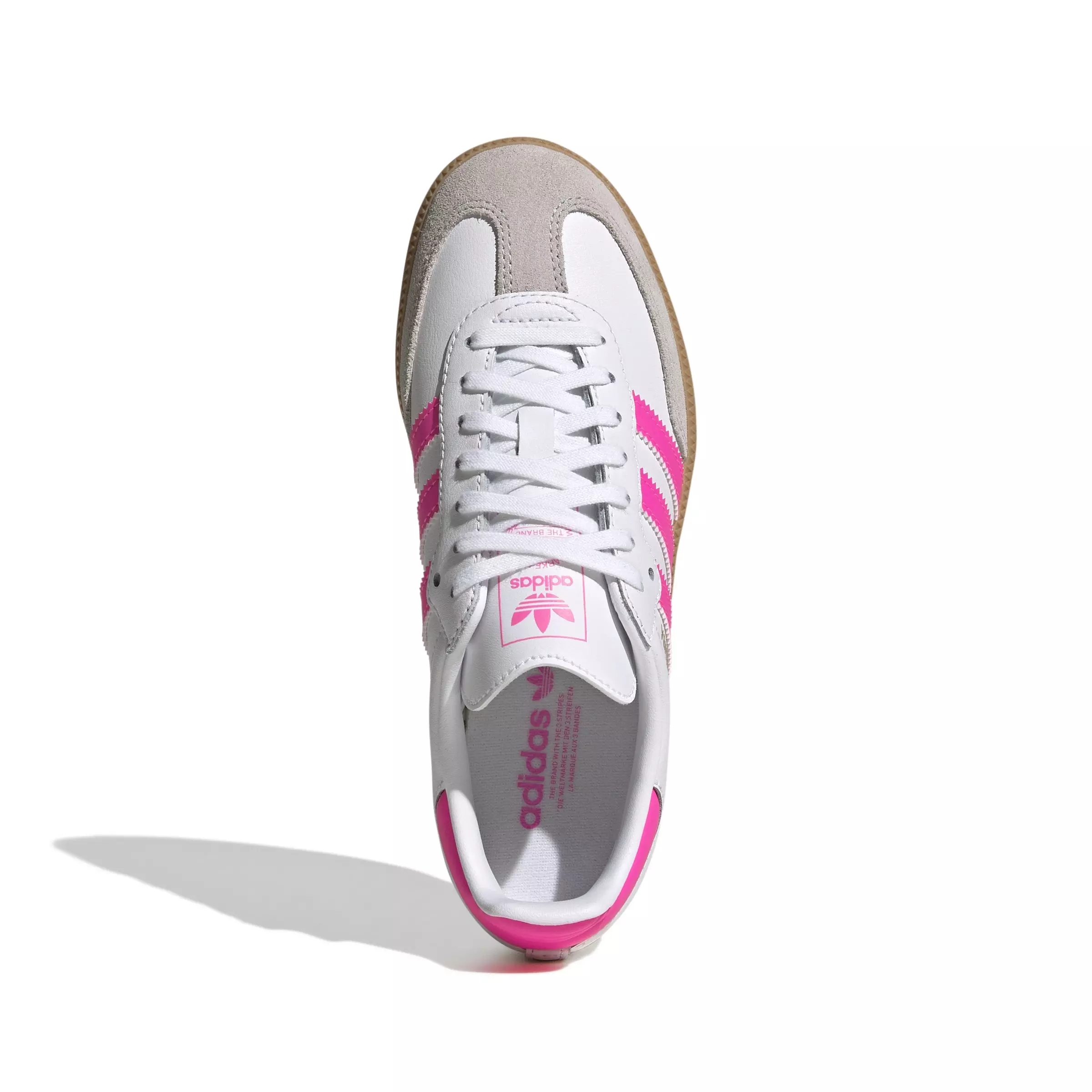 adidas Originals Samba OG "Ftwr White/Lucid Pink/Gum" Grade School Girls' Shoe - WHITE/PINK