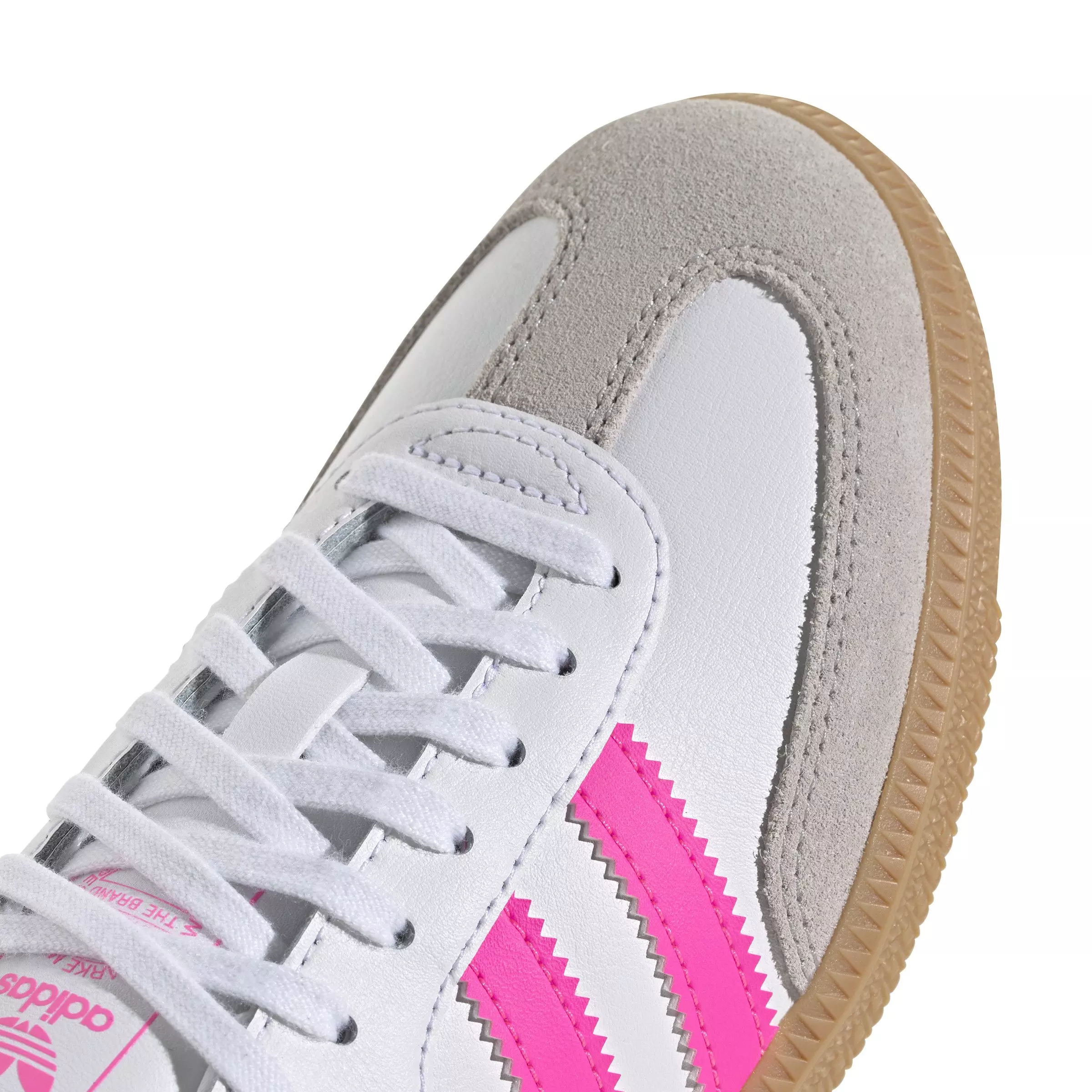adidas Originals Samba OG "Ftwr White/Lucid Pink/Gum" Grade School Girls' Shoe - WHITE/PINK