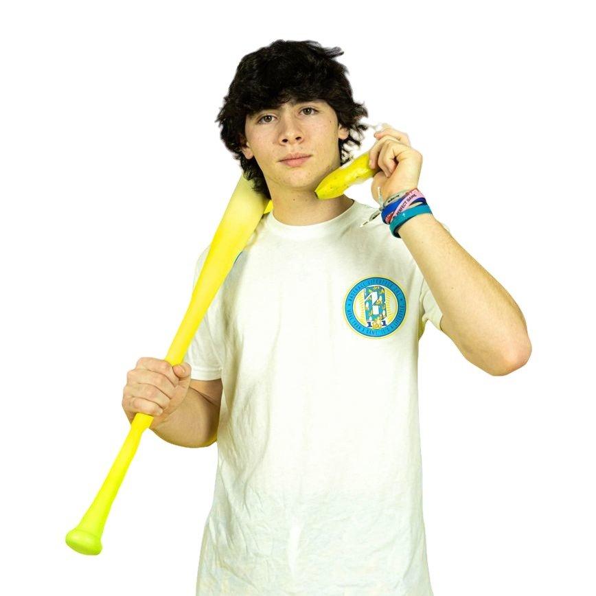 Baseball Lifestyle 101 Banana Big Boys' Blue/Yellow Tee