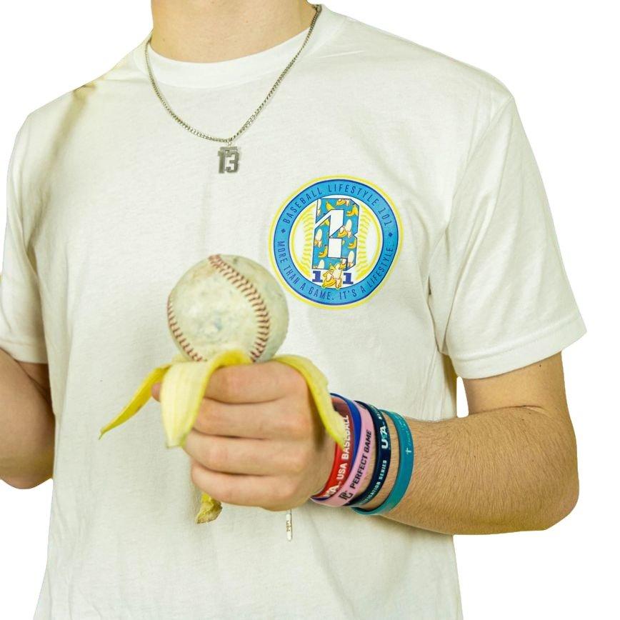 Baseball Lifestyle 101 Banana Big Boys' Blue/Yellow Tee