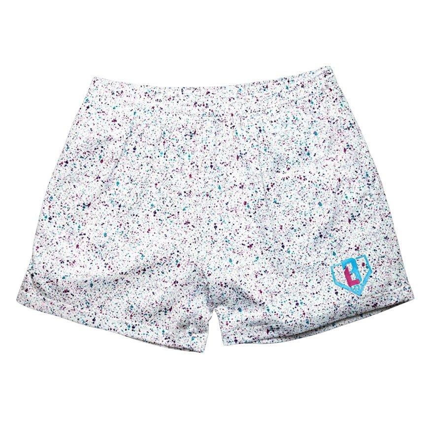 Baseball Lifestyle 101 Splatter Big Boys' White Shorts