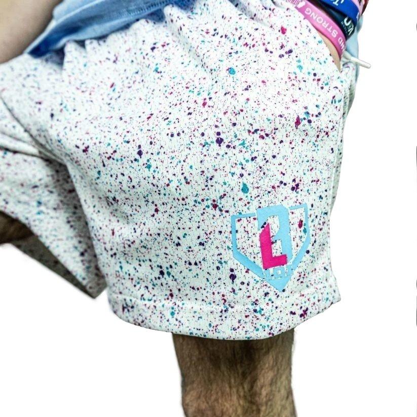 Baseball Lifestyle 101 Splatter Big Boys' White Shorts