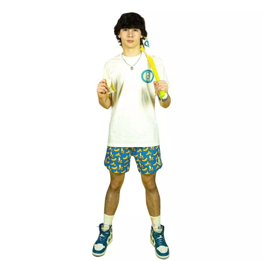 Baseball Lifestyle 101 Big Boys' Banana Shorts - BLUE/YELLOW