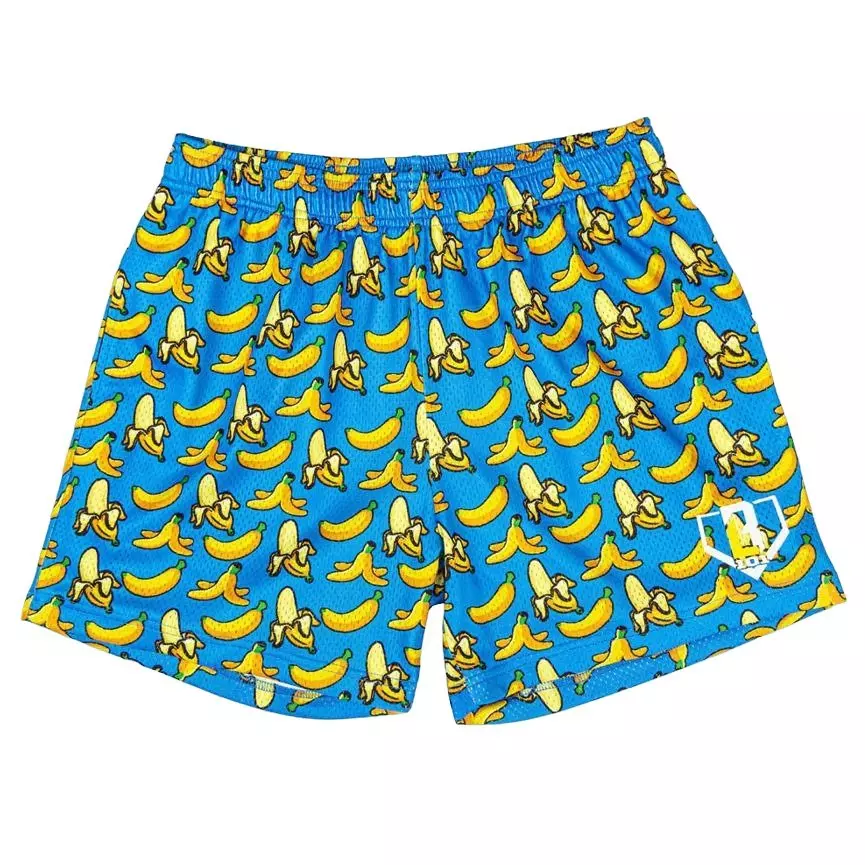 Baseball Lifestyle 101 Big Boys' Banana Shorts - Blue/Yellow - BLUE/YELLOW