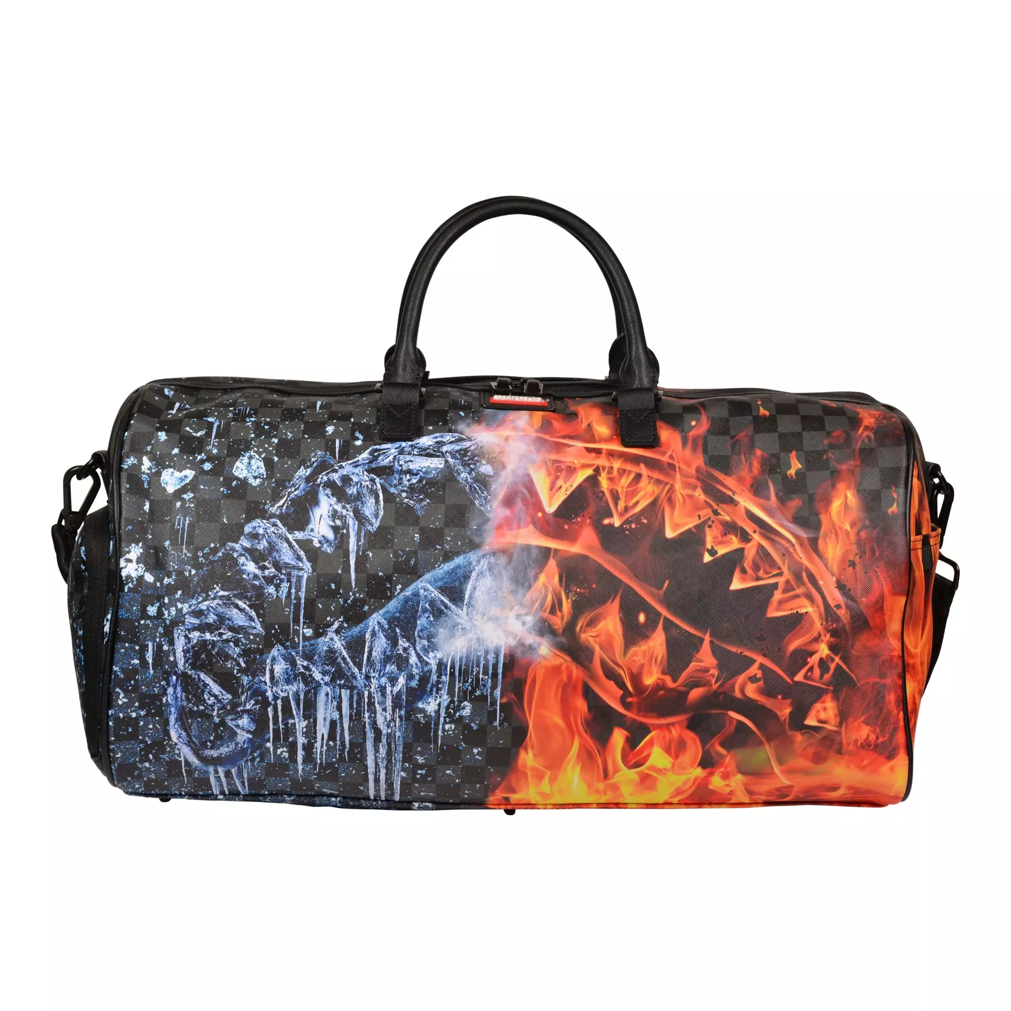 Sprayground Fire & Ice Duffle Bag - BLACK