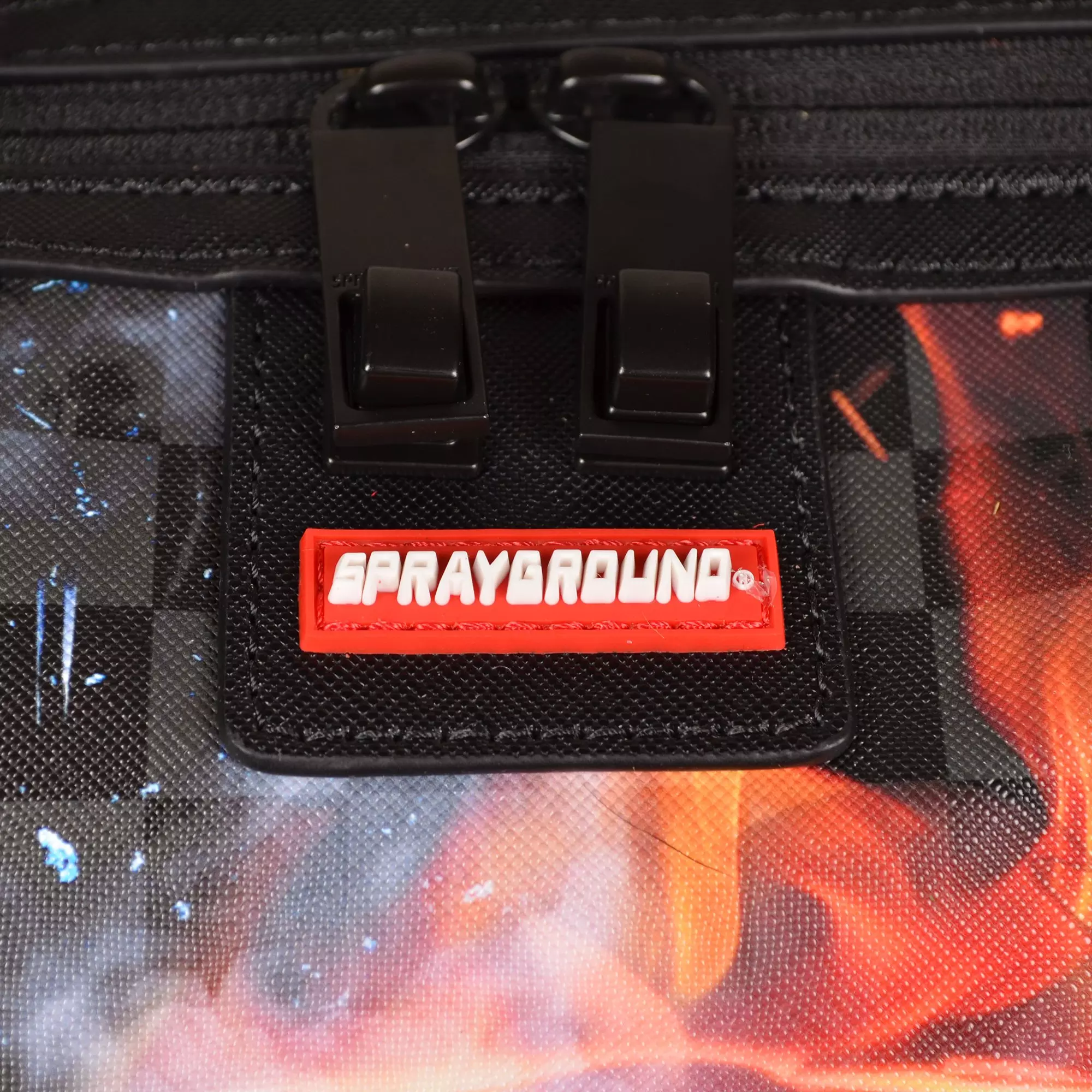 Sprayground Fire & Ice Duffle Bag - BLACK