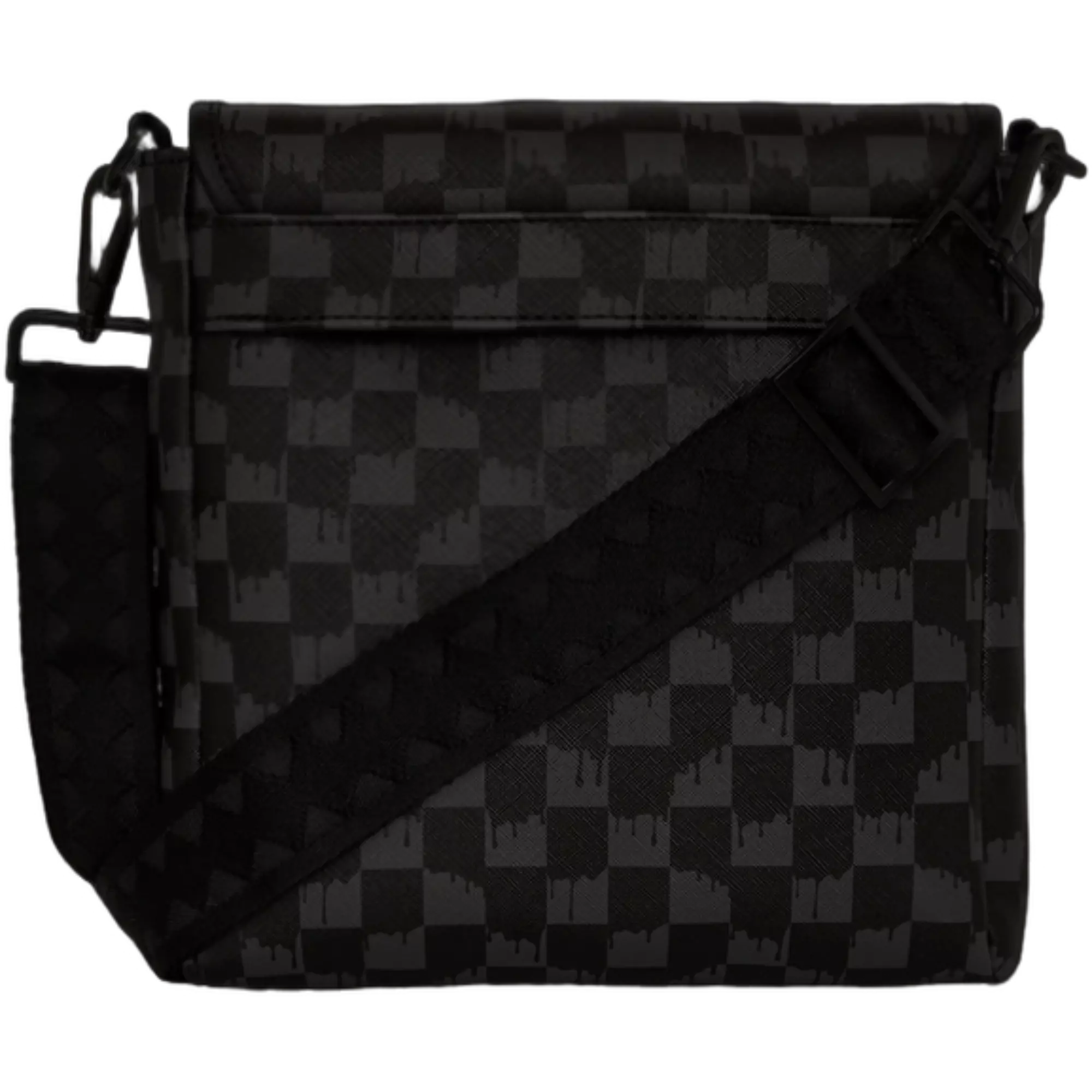 Sprayground Dripping Shark Messenger Sling Bag - BLACK