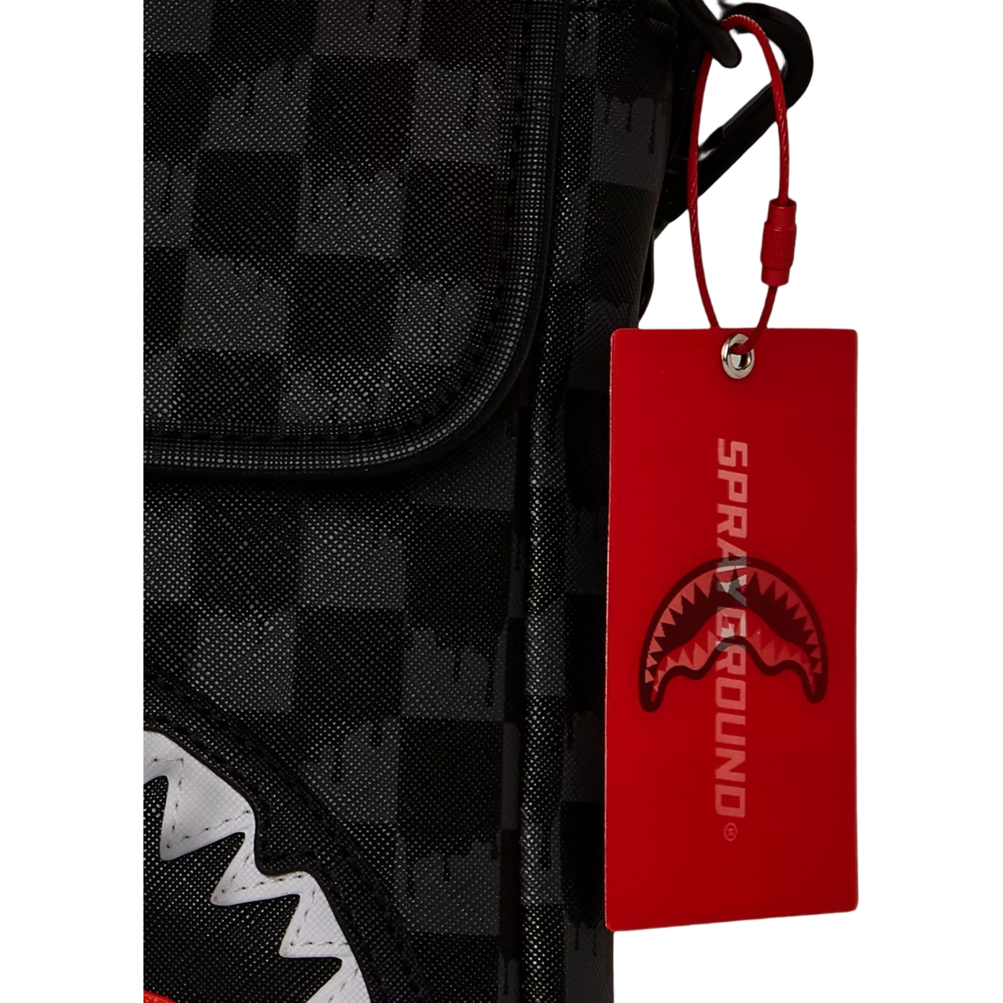 Sprayground Dripping Shark Messenger Sling Bag - BLACK