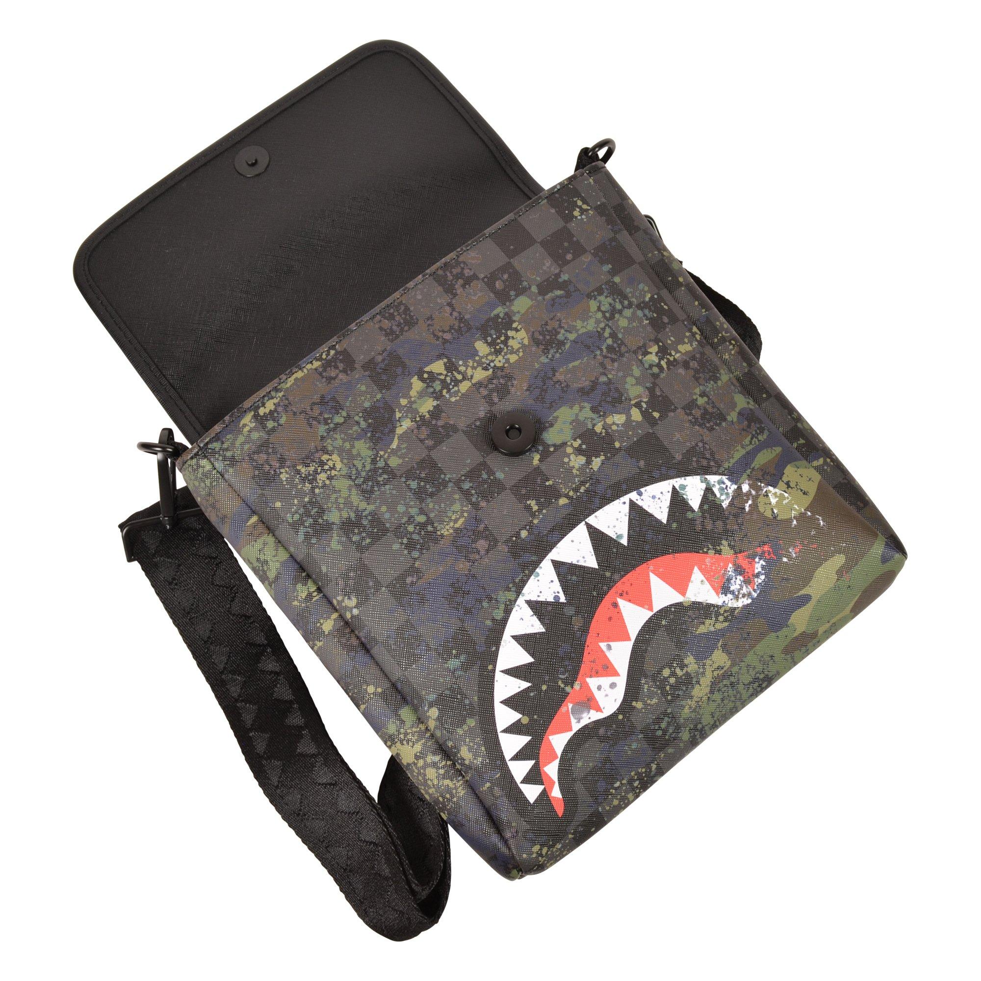 Sprayground Camo Splash Messenger Sling Bag
