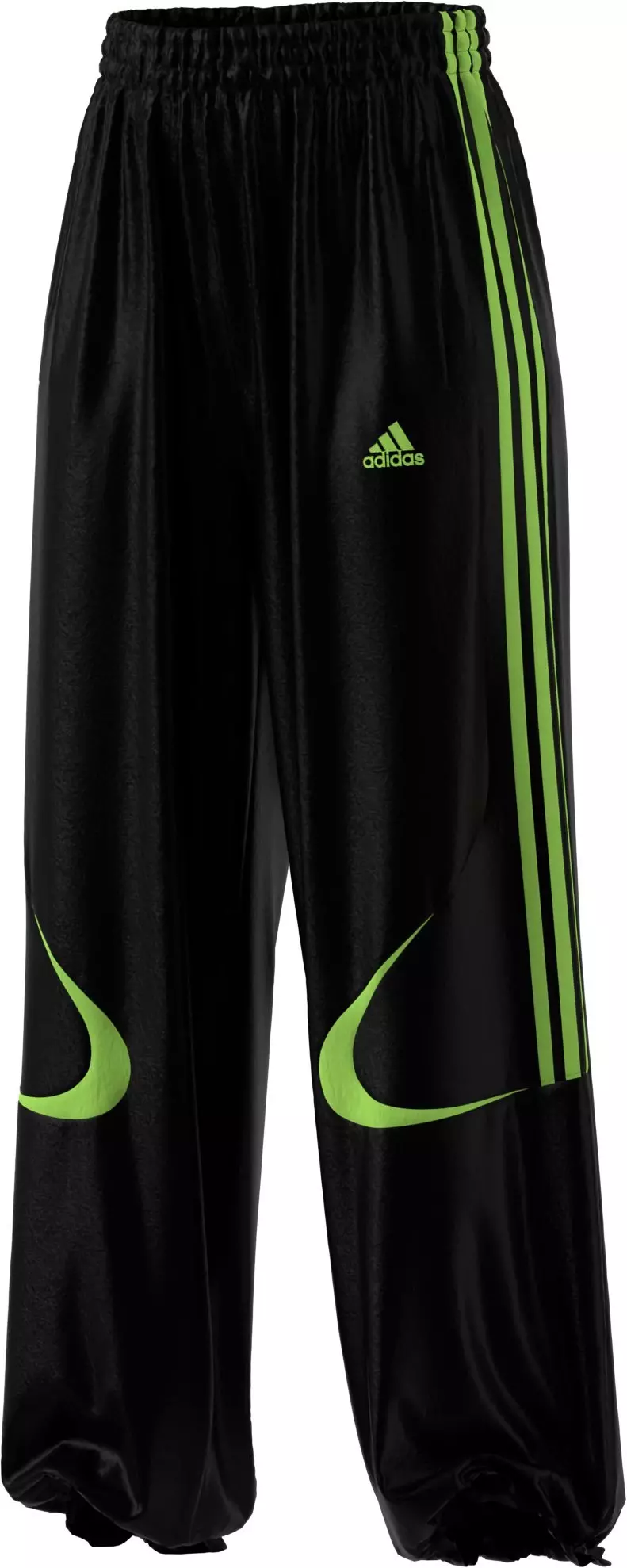 adidas Men's Teamgeist Adicolor Oversized Track Pants - BLACK/GREEN