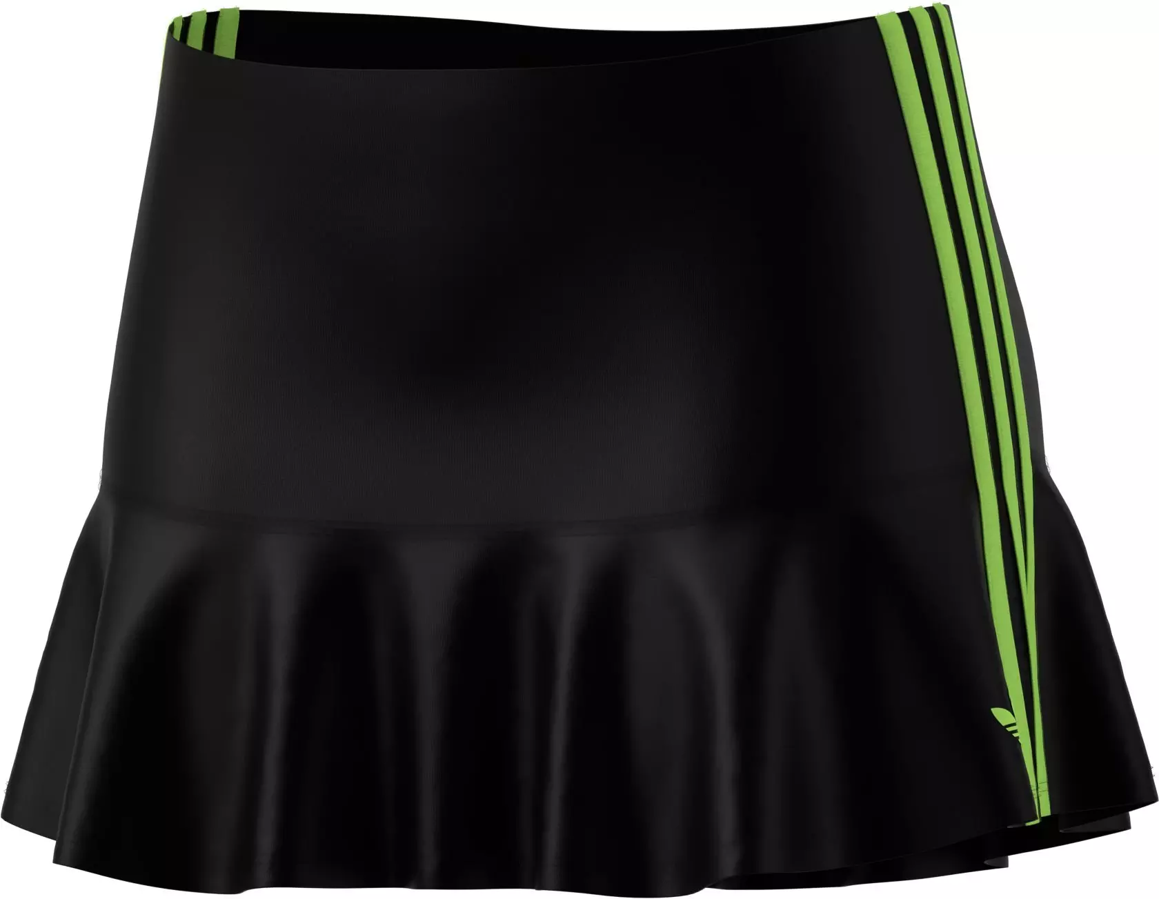 adidas Originals Women's Adicolor Interlock 3-Stripes Mini Skirt - BLACK/GREEN