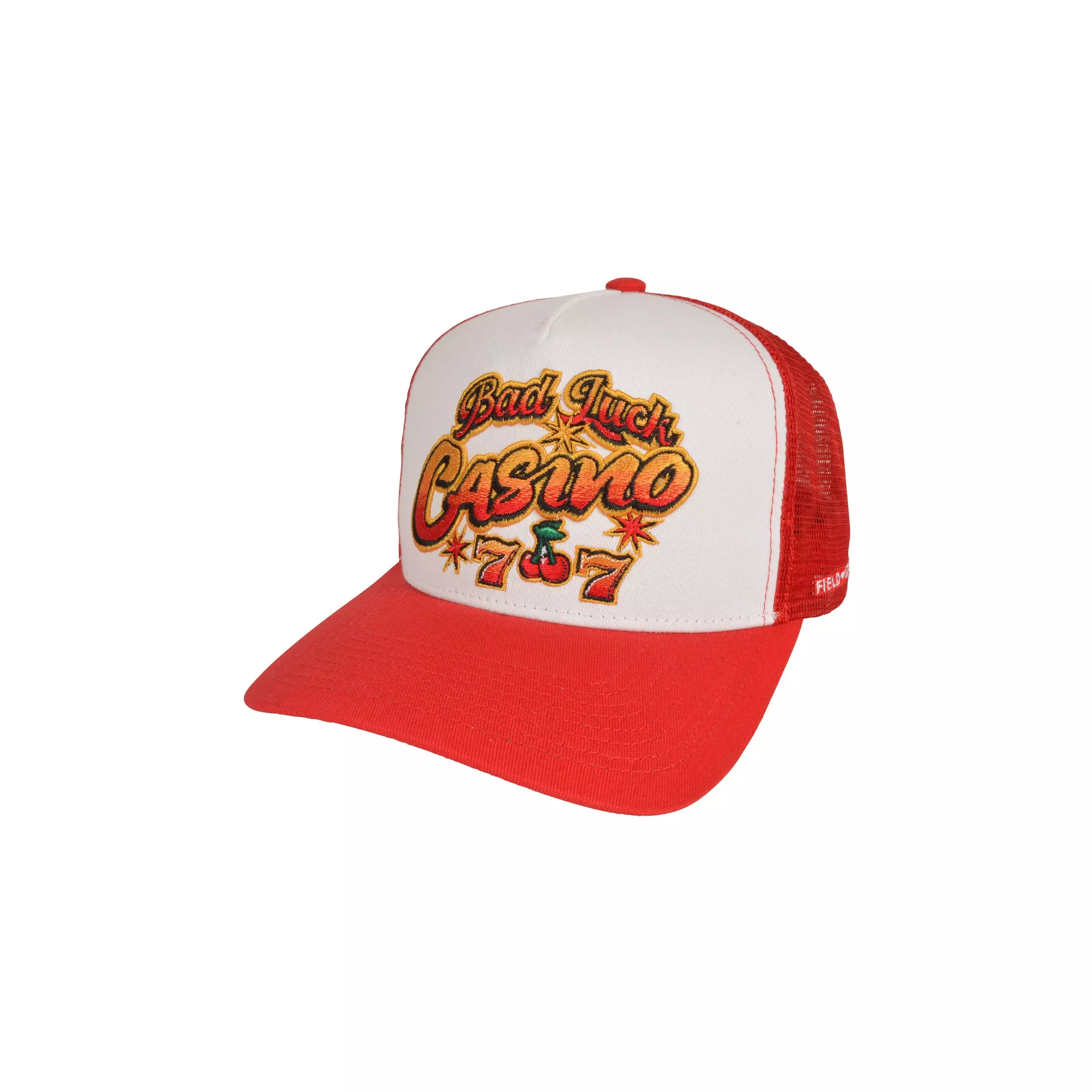 Field Grade Bad Luck Casino Trucker Snapback Hat-Red/White - RED/WHITE