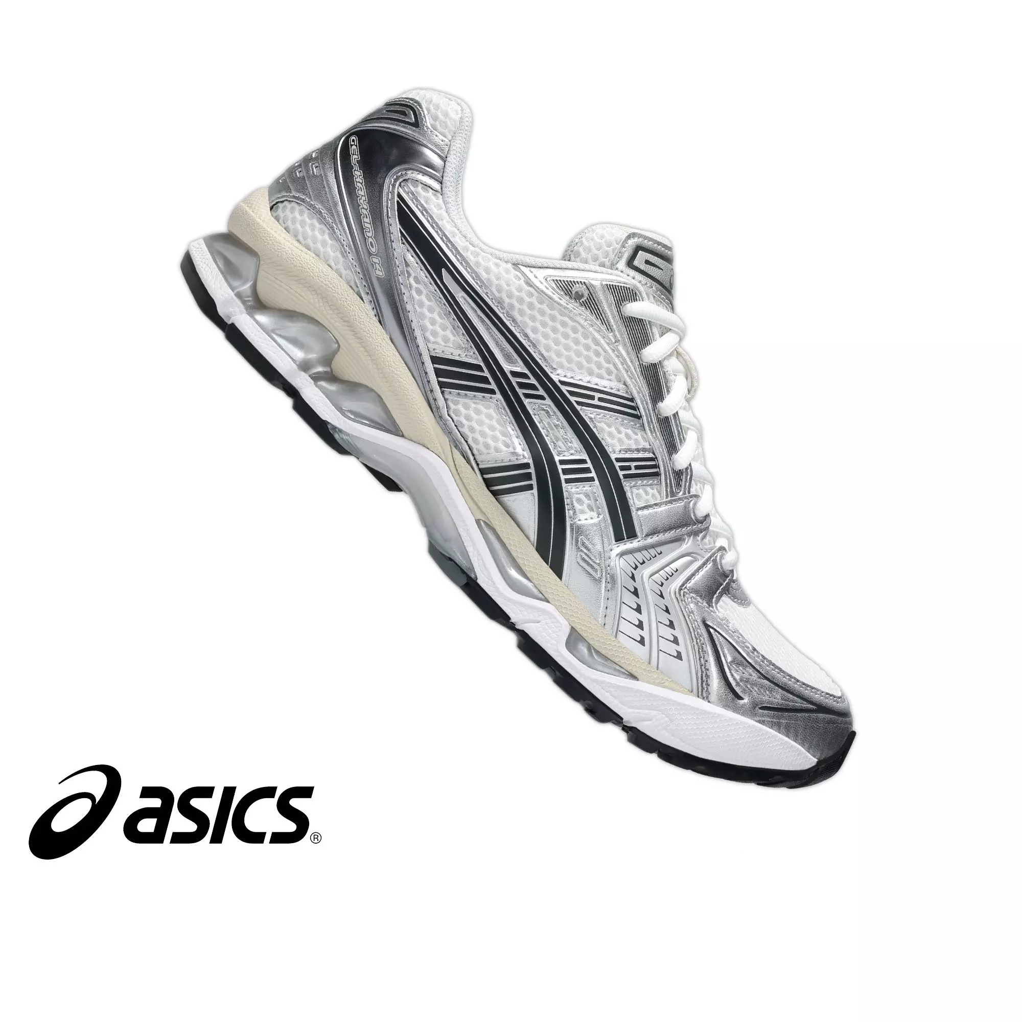 ASICS GEL-KAYANO 14 "White/Black" Unisex Shoe - WHITE/BLACK/SILVER