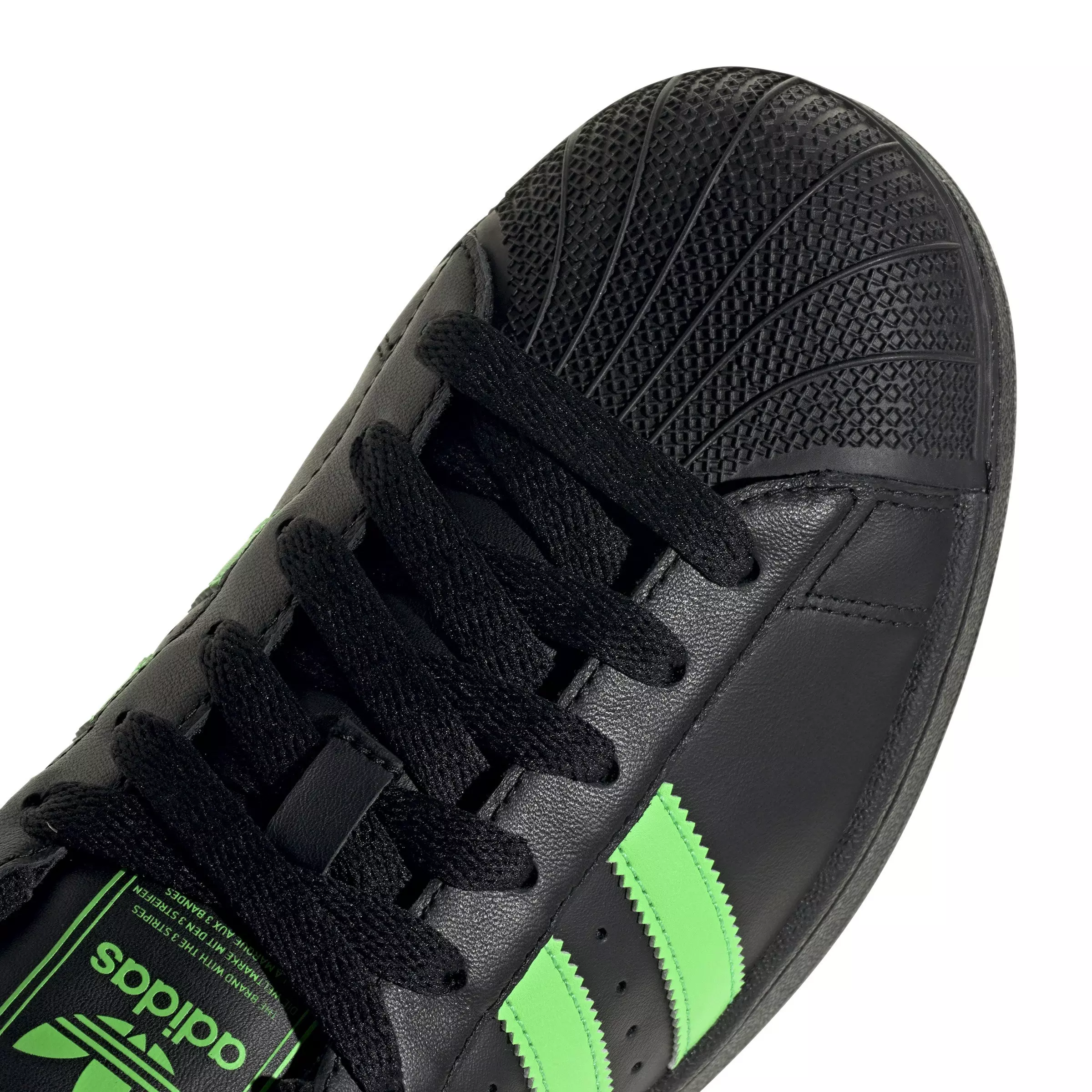 adidas Originals Superstar II "Core Black/Signal Green/White" Men's Shoe - BLACK/GREEN