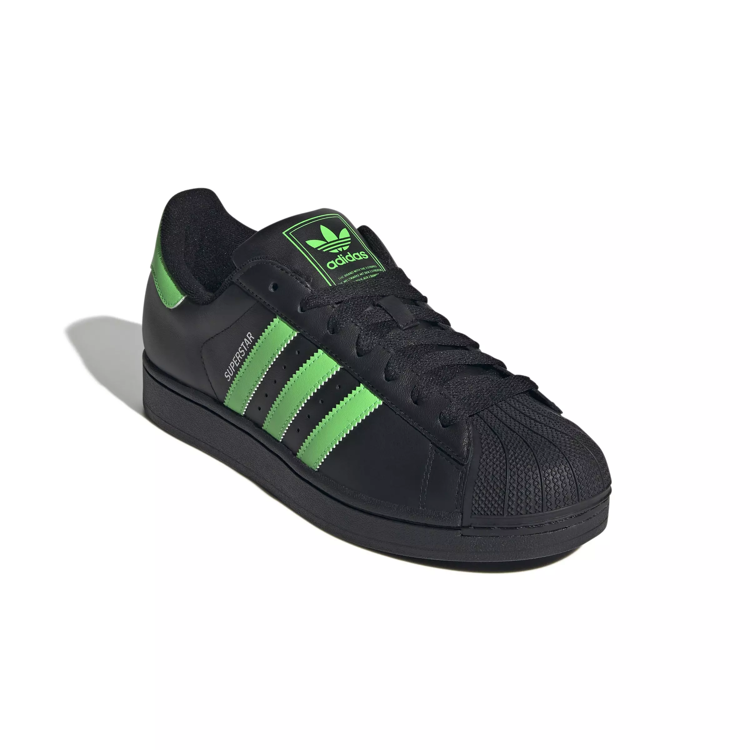 adidas Originals Superstar II "Core Black/Signal Green/White" Men's Shoe - BLACK/GREEN