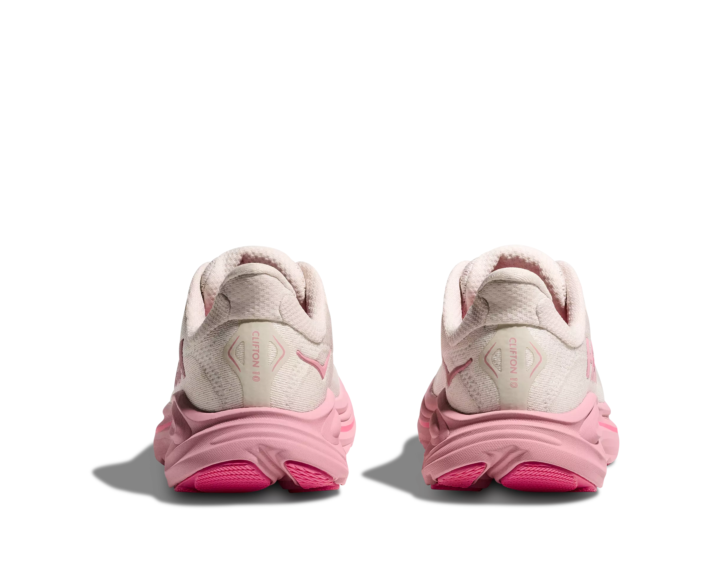 Hoka Clifton 10 "Rose Cream/Dried Rose" Grade School Girls' Running Shoe - WHITE/PINK