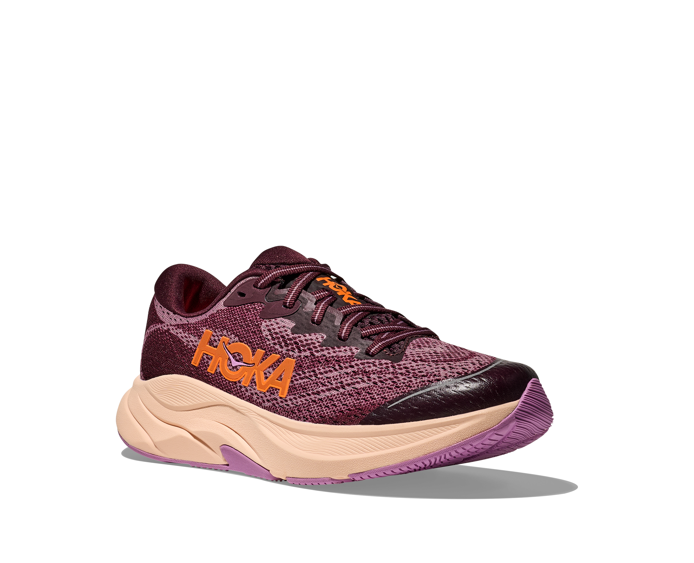 Hoka Rincon 4 Grade School Girls' "Black Cherry/Classic Mauve" Running Shoe