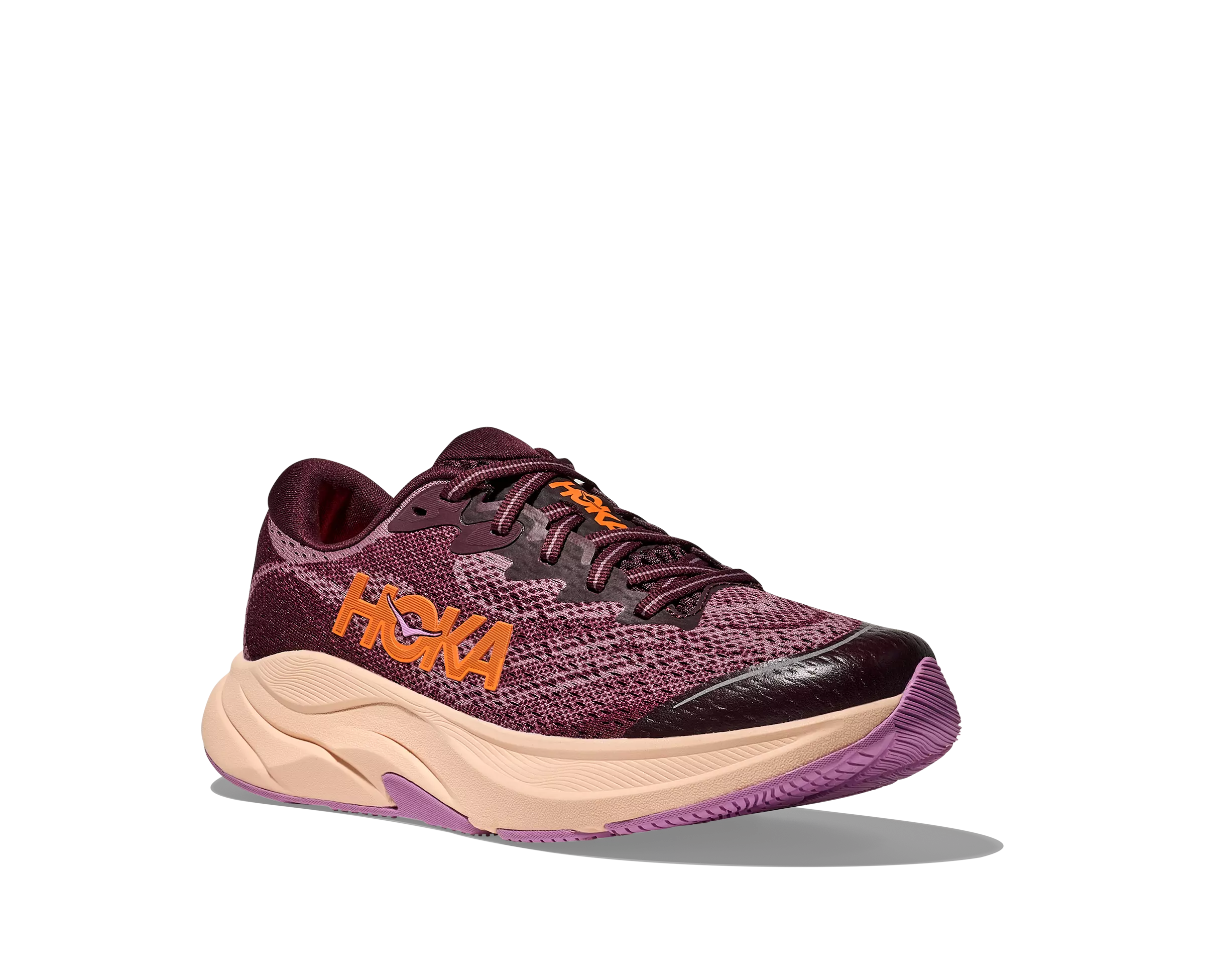 Hoka Rincon 4 "Black Cherry/Classic Mauve" Grade School Girls' Running Shoe - RED/PINK