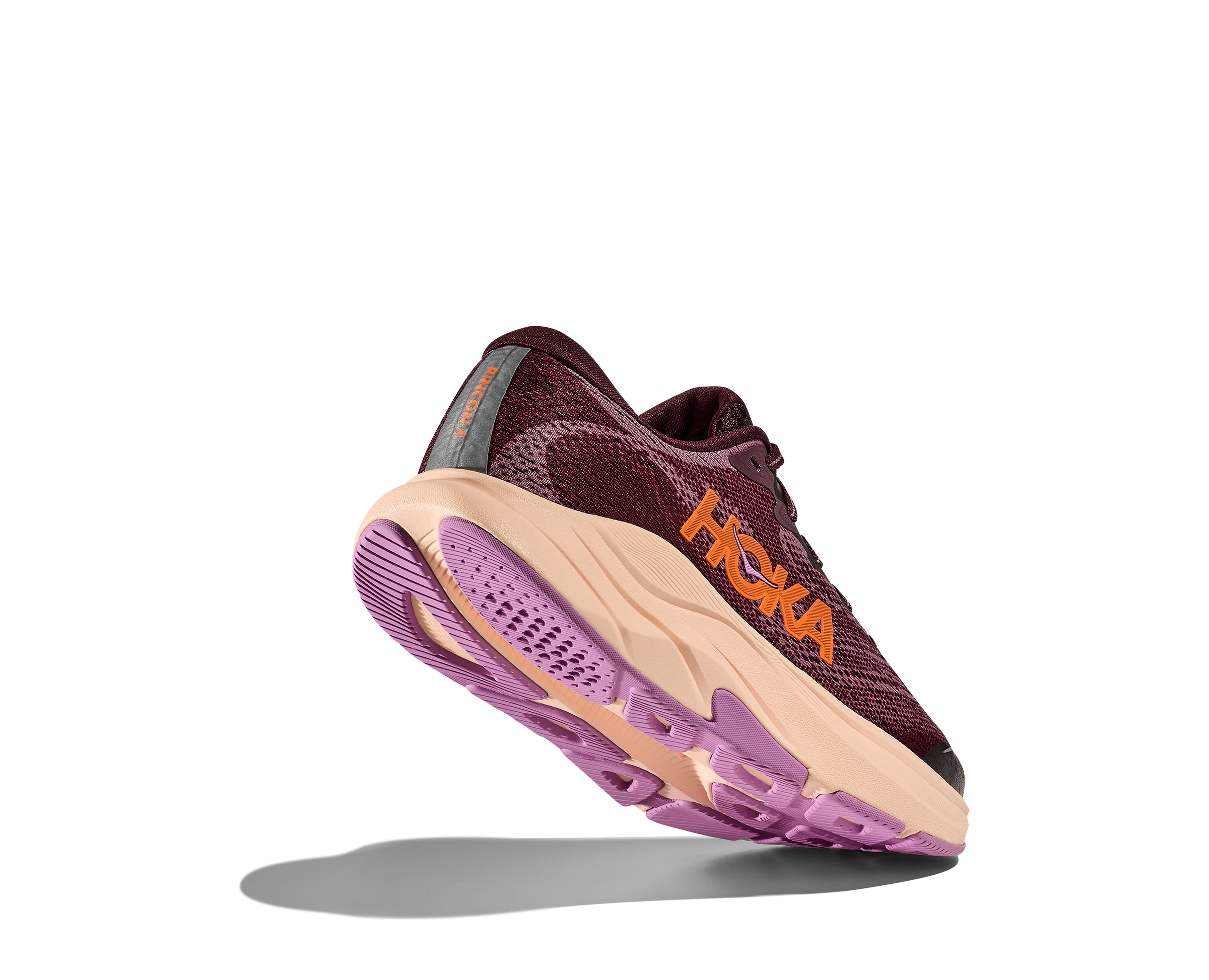 Hoka Rincon 4 Grade School Girls' "Black Cherry/Classic Mauve" Running Shoe