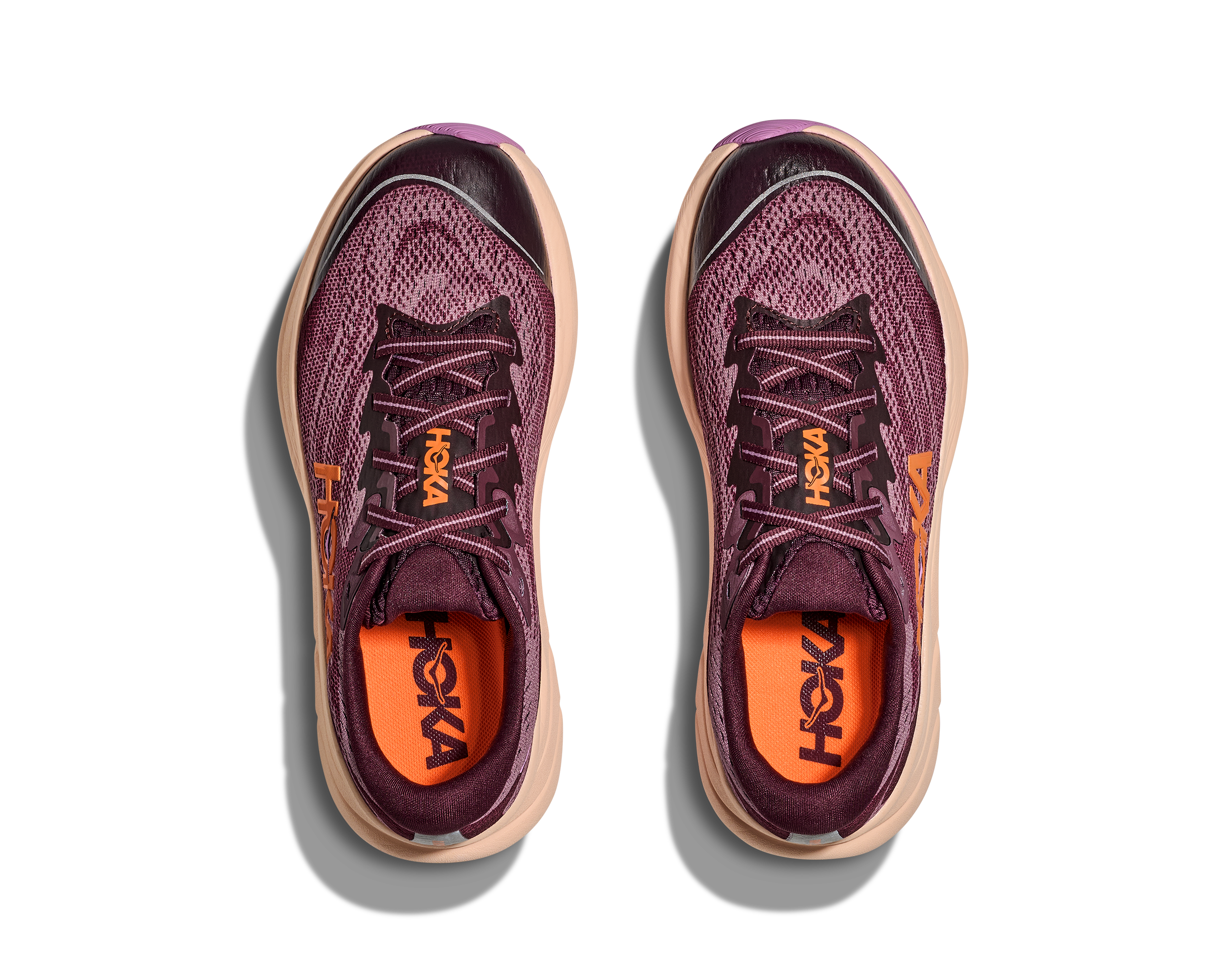 Hoka Rincon 4 Grade School Girls' "Black Cherry/Classic Mauve" Running Shoe