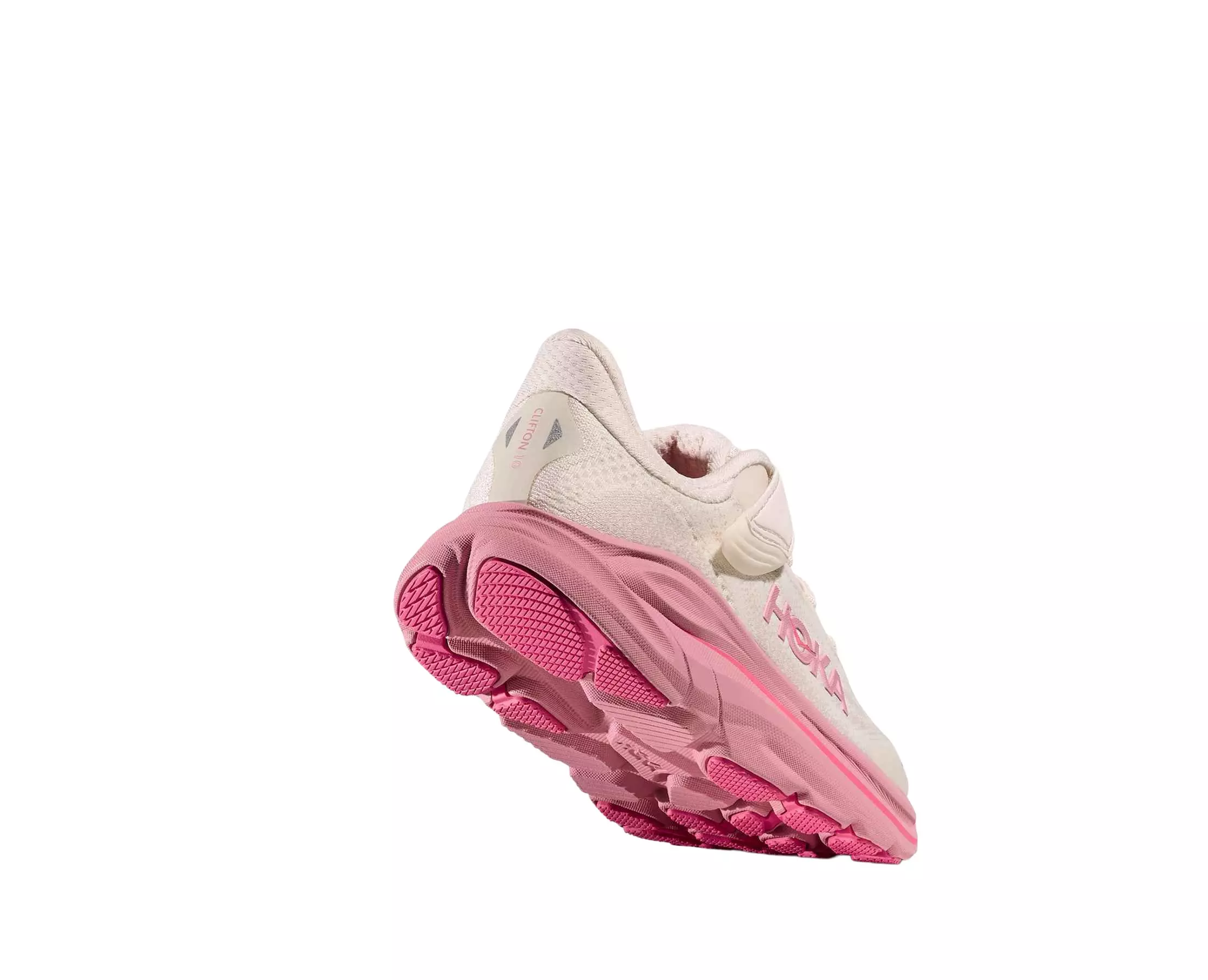 Hoka Clifton 10 "Rose Cream/Dried Rose" Preschool Girls' Running Shoe - WHITE/PINK