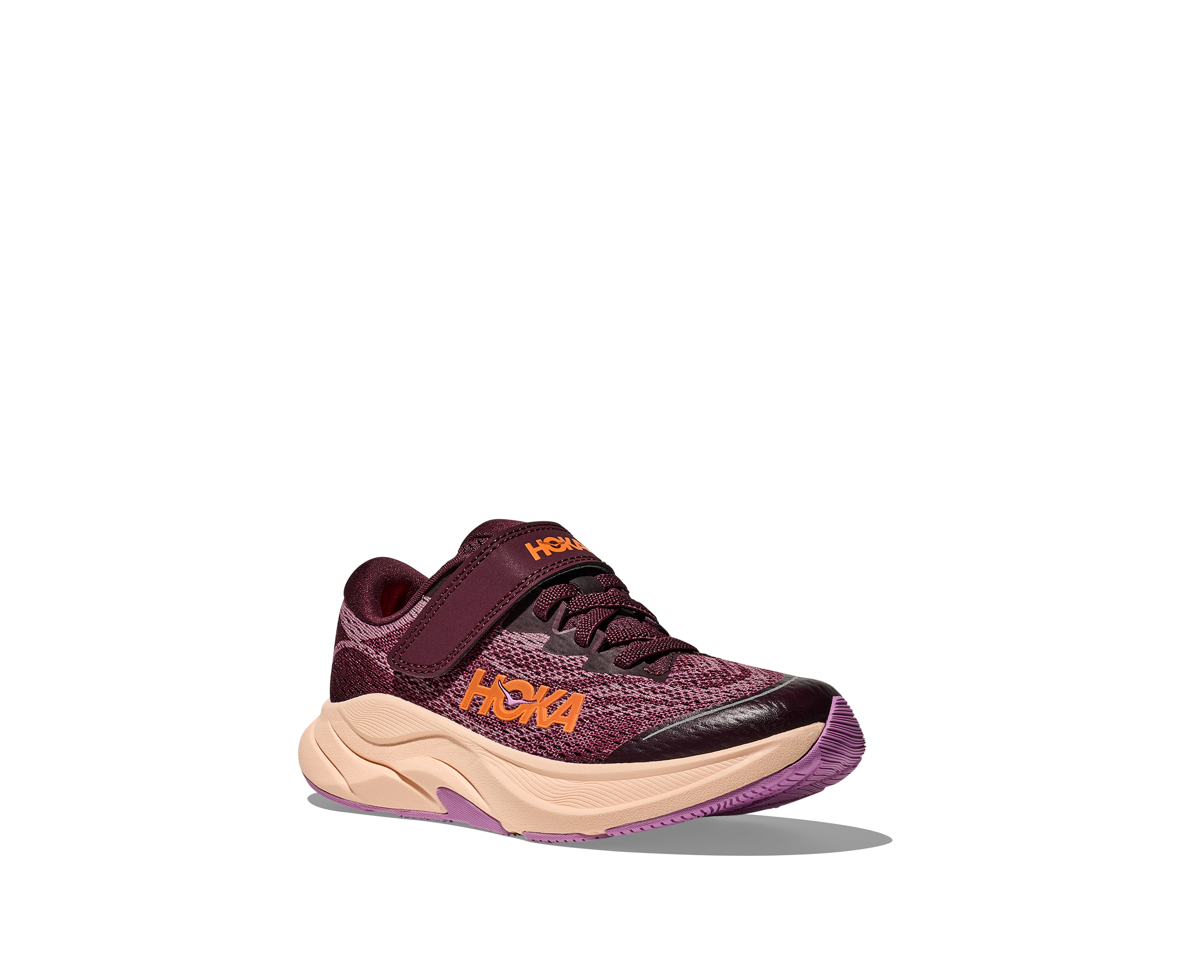 Hoka Rincon 4 Preschool Girls' "Black Cherry/Classic Mauve" Running Shoe