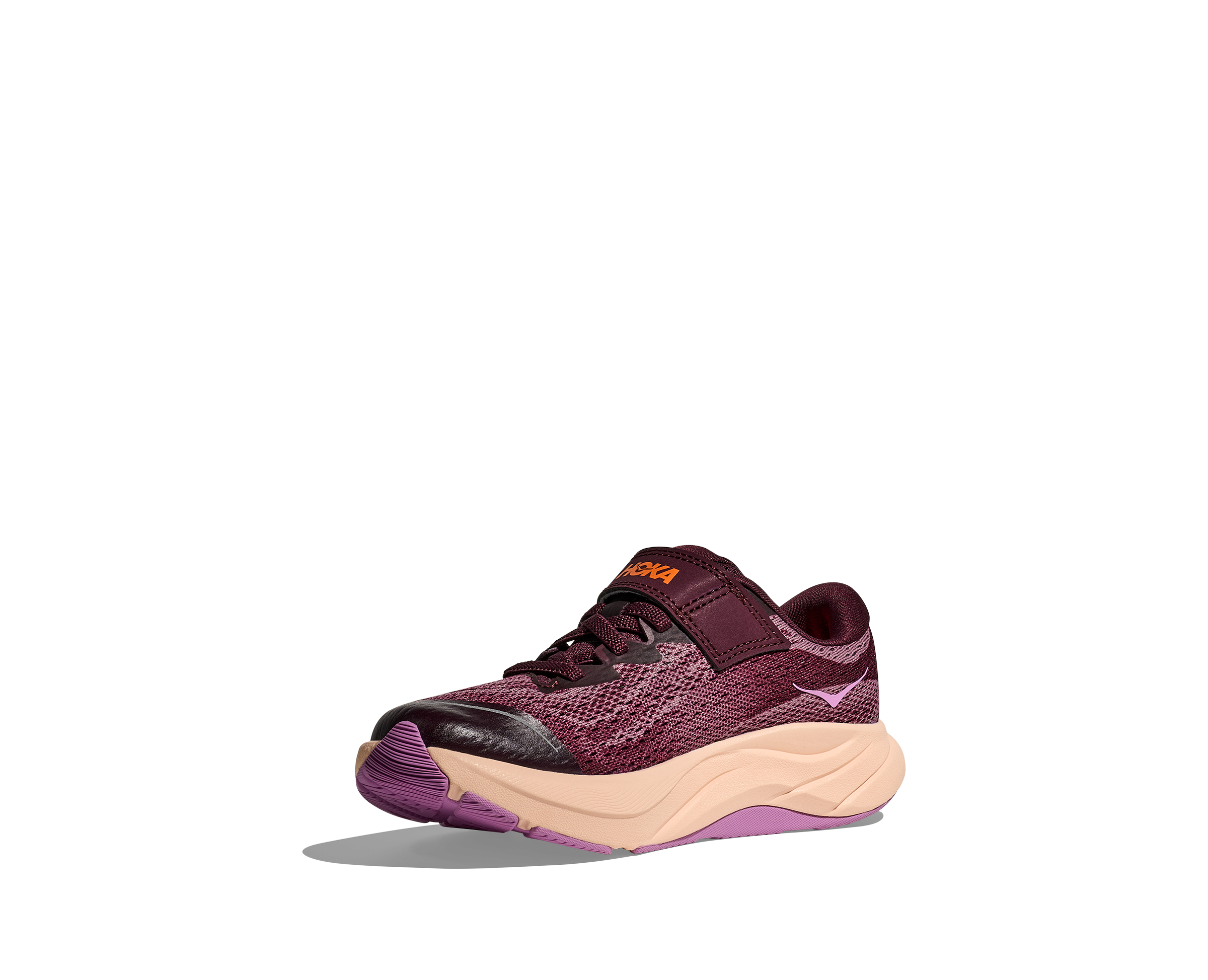 Hoka Rincon 4 Preschool Girls' "Black Cherry/Classic Mauve" Running Shoe