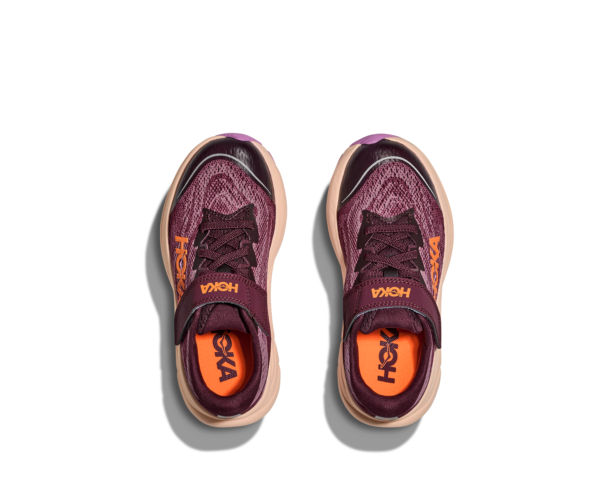 Hoka Rincon 4 Preschool Girls' "Black Cherry/Classic Mauve" Running Shoe