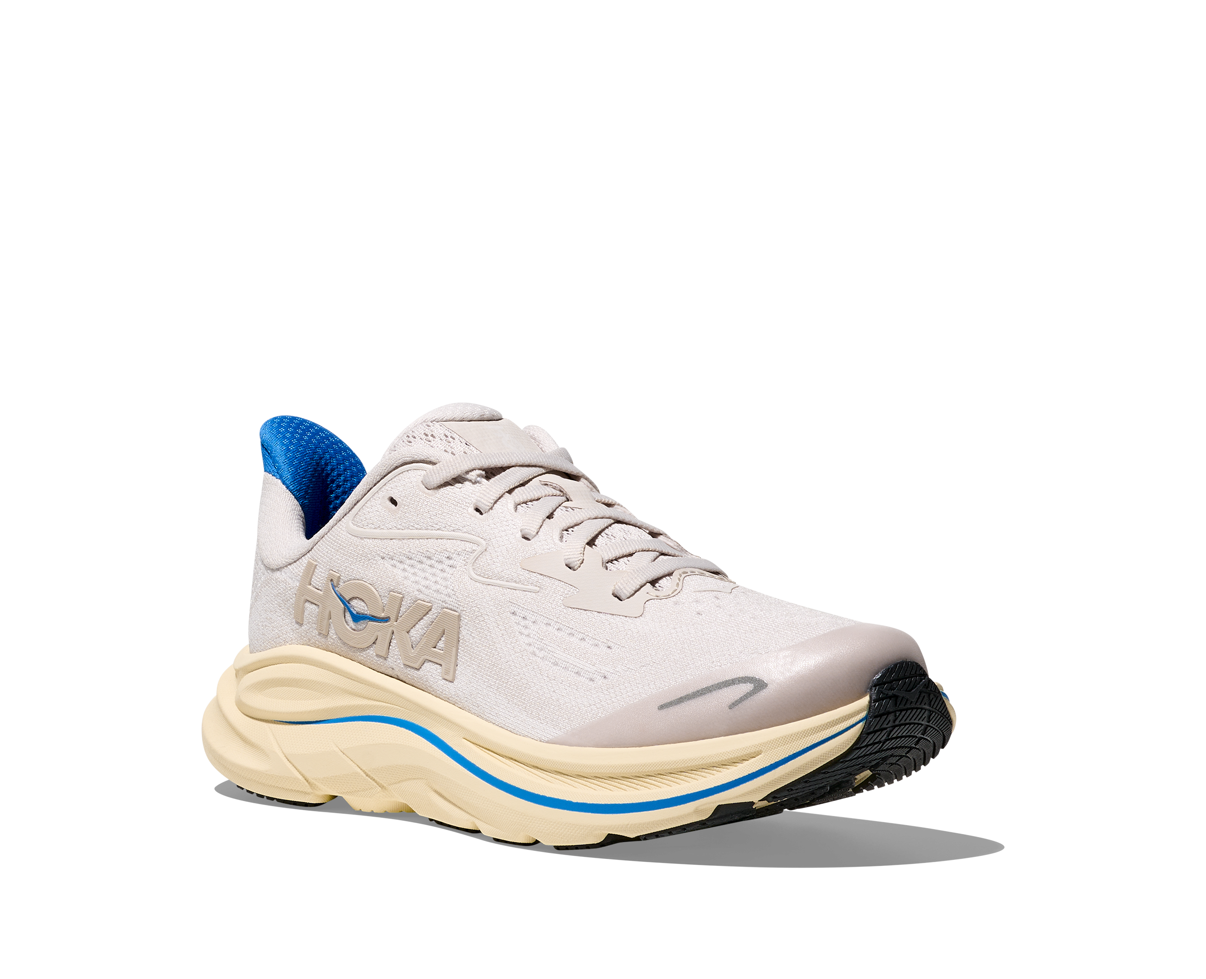 Hoka Clifton 10 Grade School Boys' "Stucco/Virtual Blue" Running Shoe