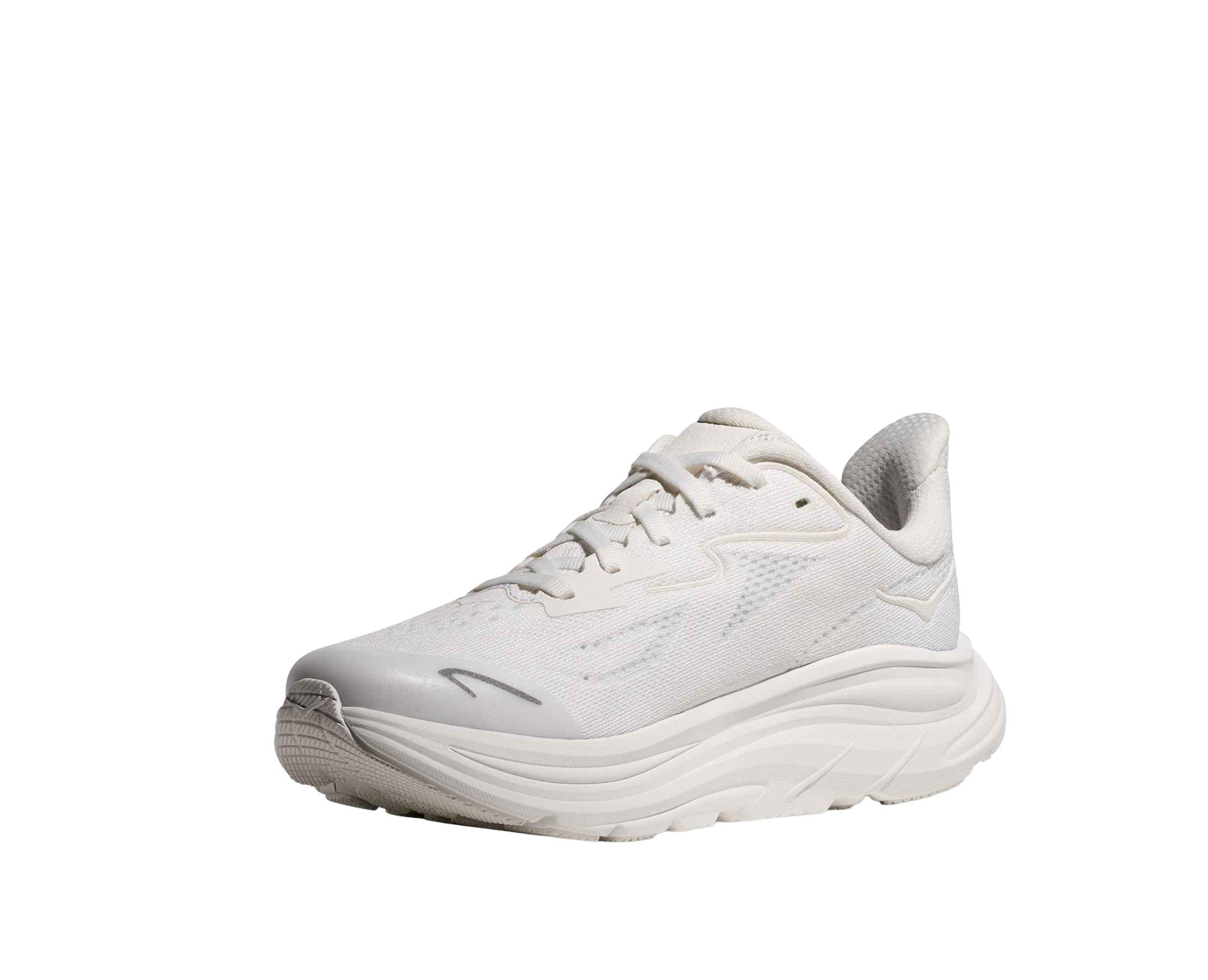 Hoka Clifton 10 Grade School Kids' "White/White" Running Shoe