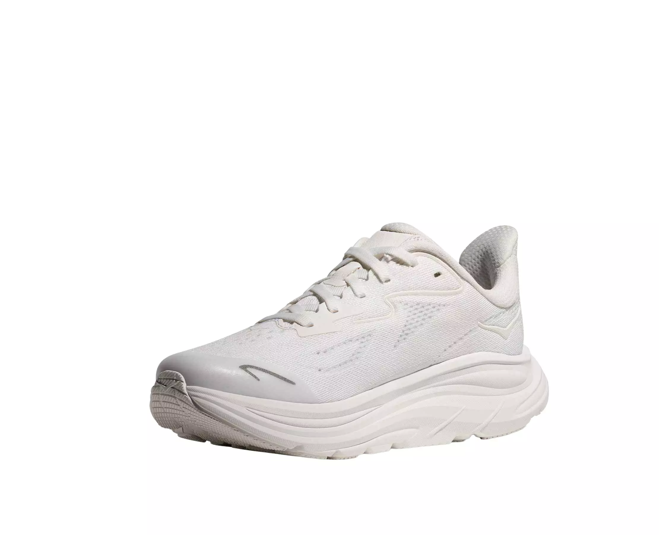 Hoka Clifton 10 "White/White" Grade School Kids' Running Shoe - WHITE