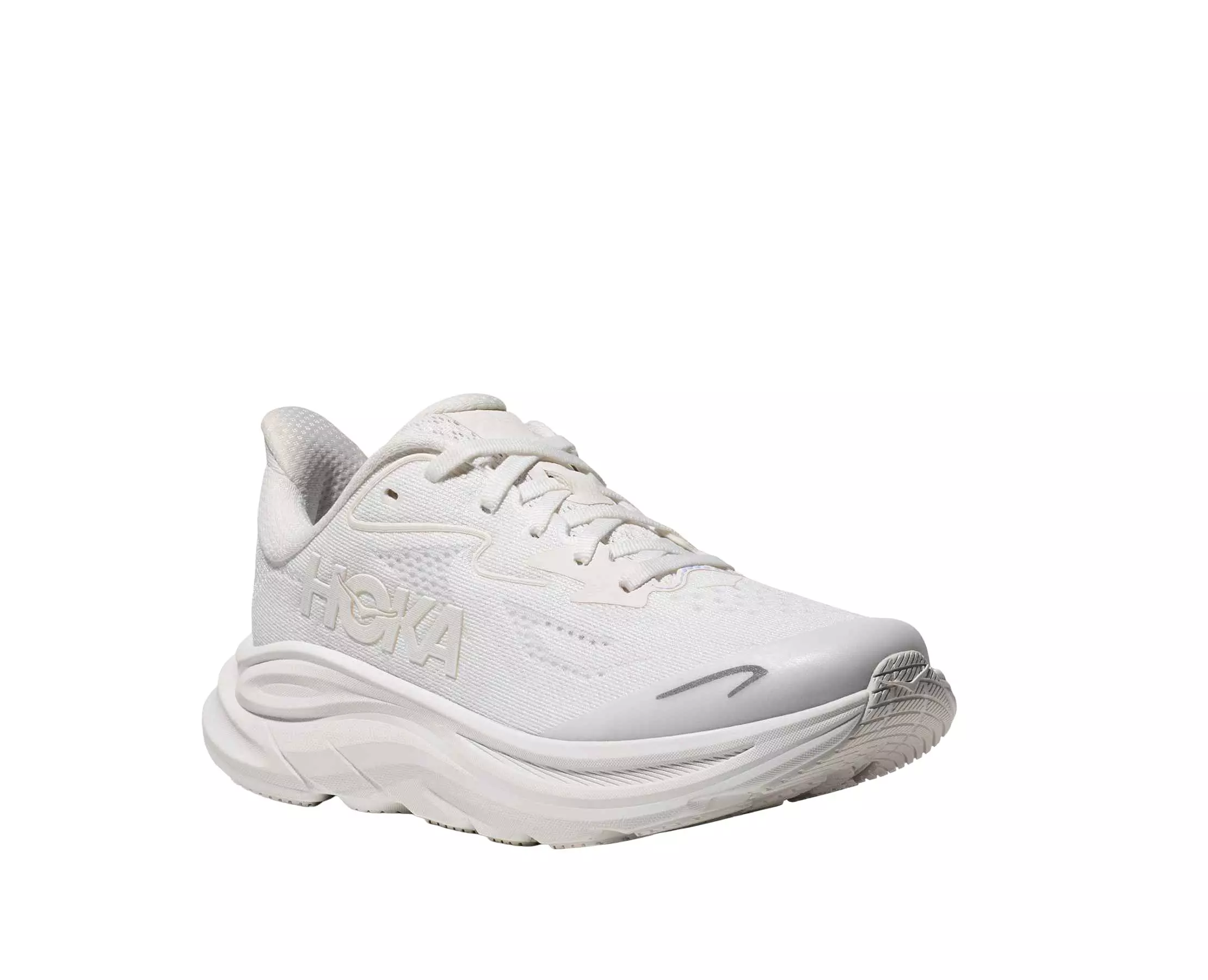 Hoka Clifton 10 "White/White" Grade School Kids' Running Shoe - WHITE