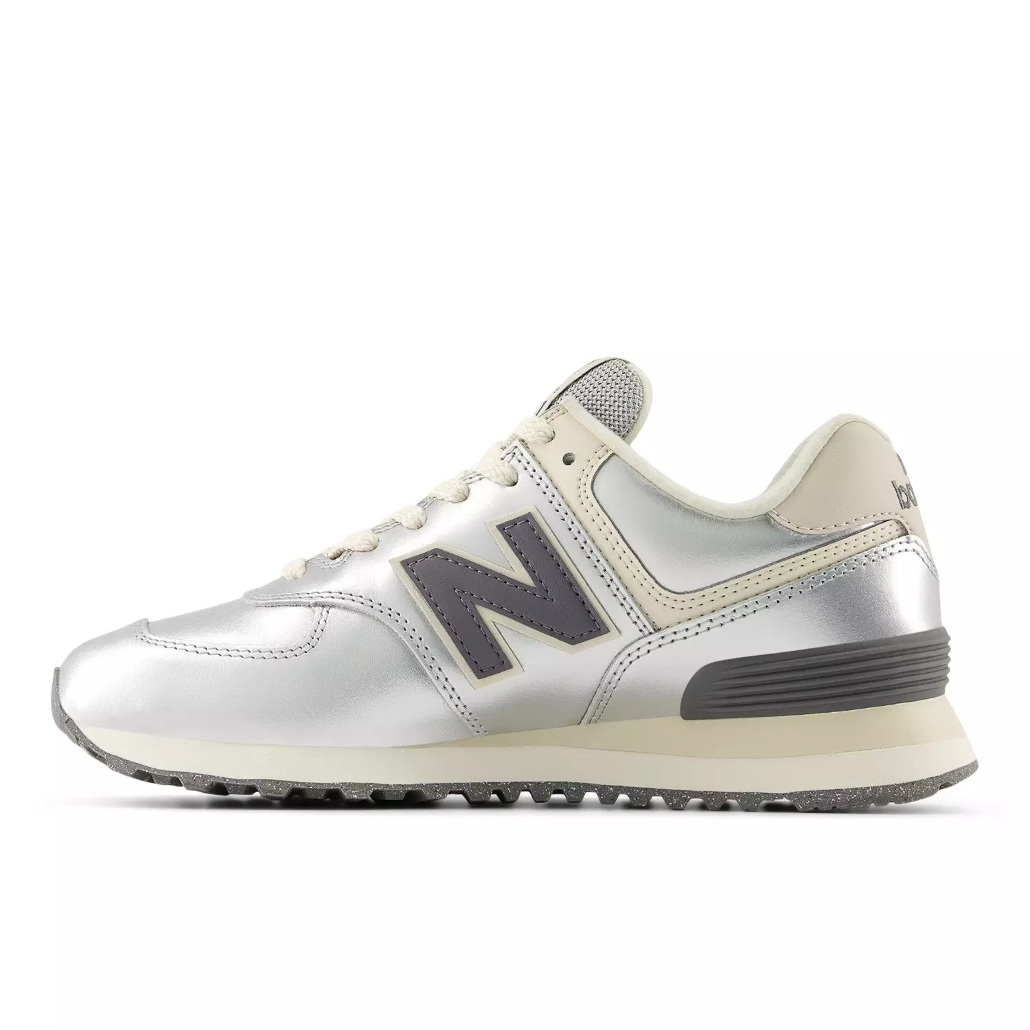 New Balance 574 "Metallic Silver/Arctic Grey" Women's Shoe - SILVER/BLACK