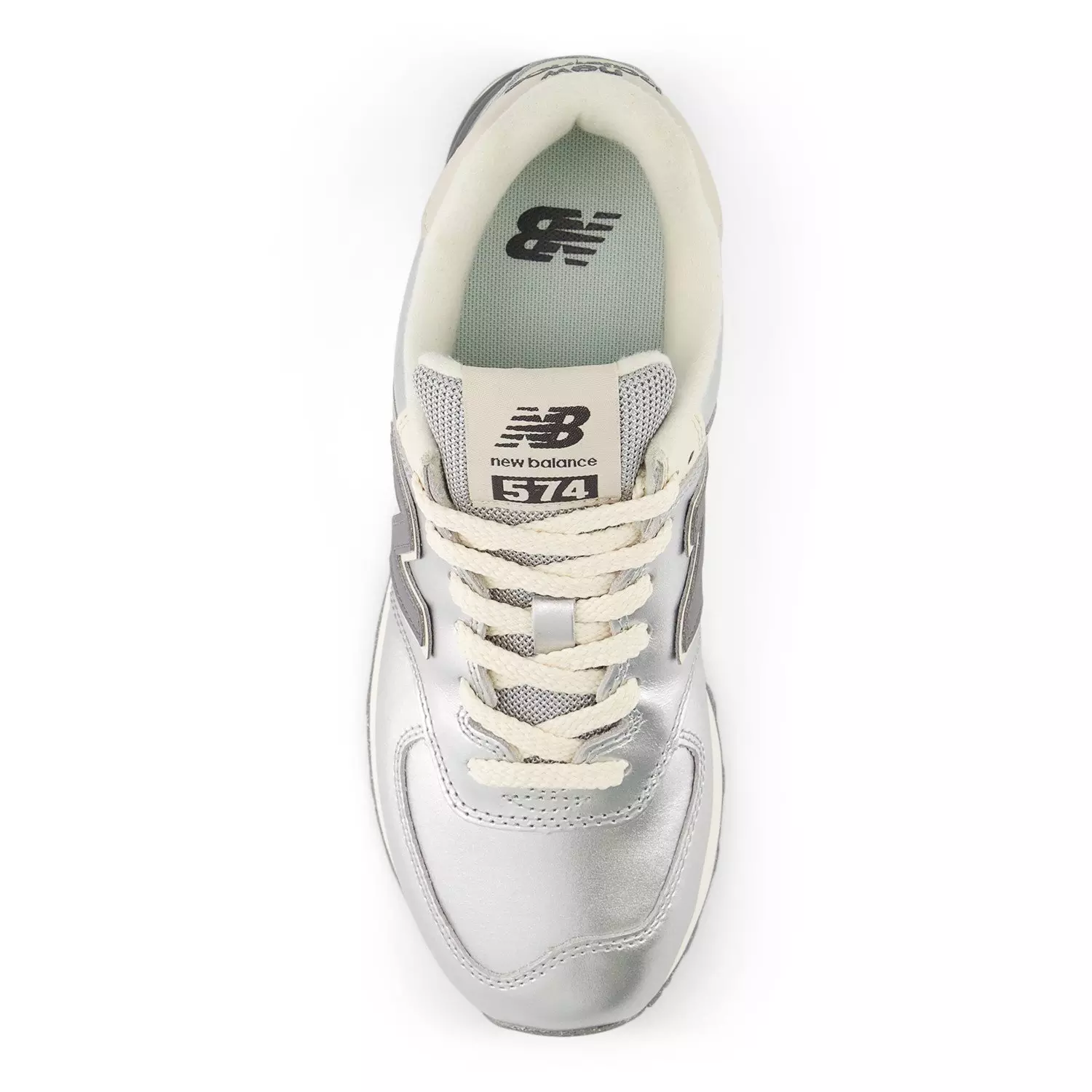 New Balance 574 "Metallic Silver/Arctic Grey" Women's Shoe - SILVER/BLACK