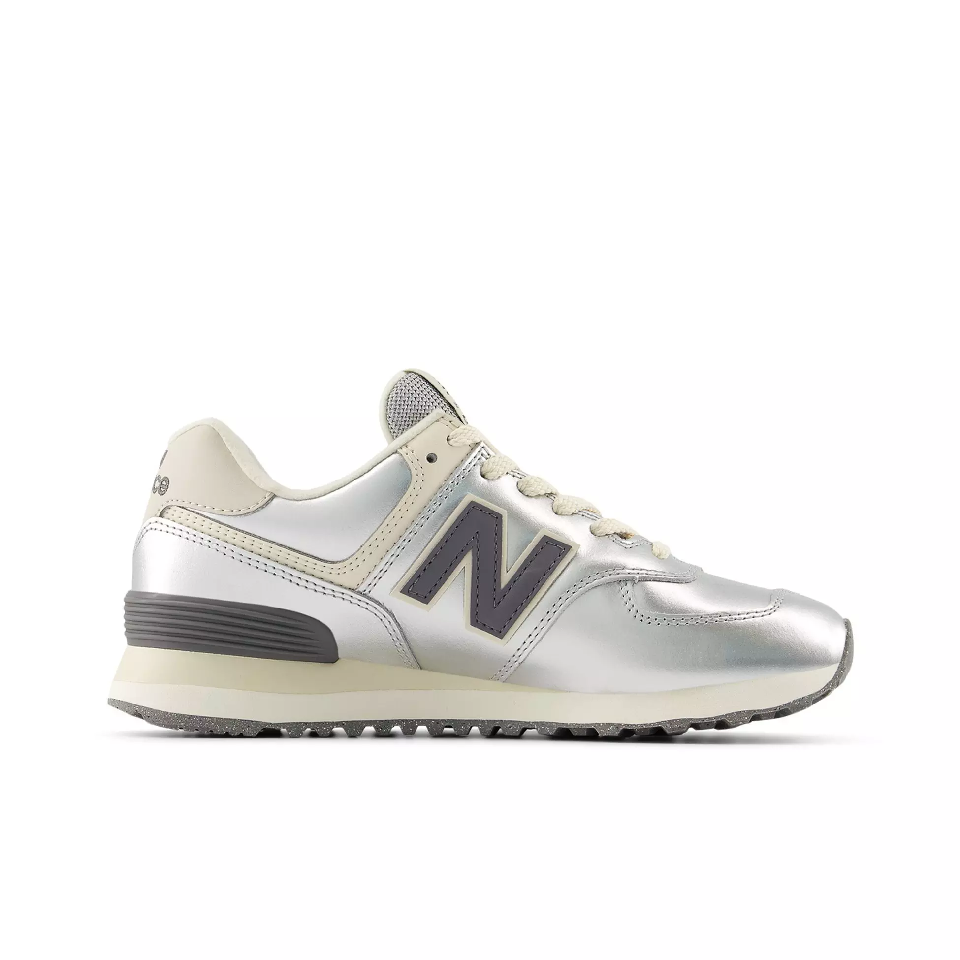 New Balance 574 "Metallic Silver/Arctic Grey" Women's Shoe - SILVER/BLACK