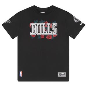 Pro Standard Little Boy's Chicago Bulls Roses Short Sleeve Tee-Black/Red