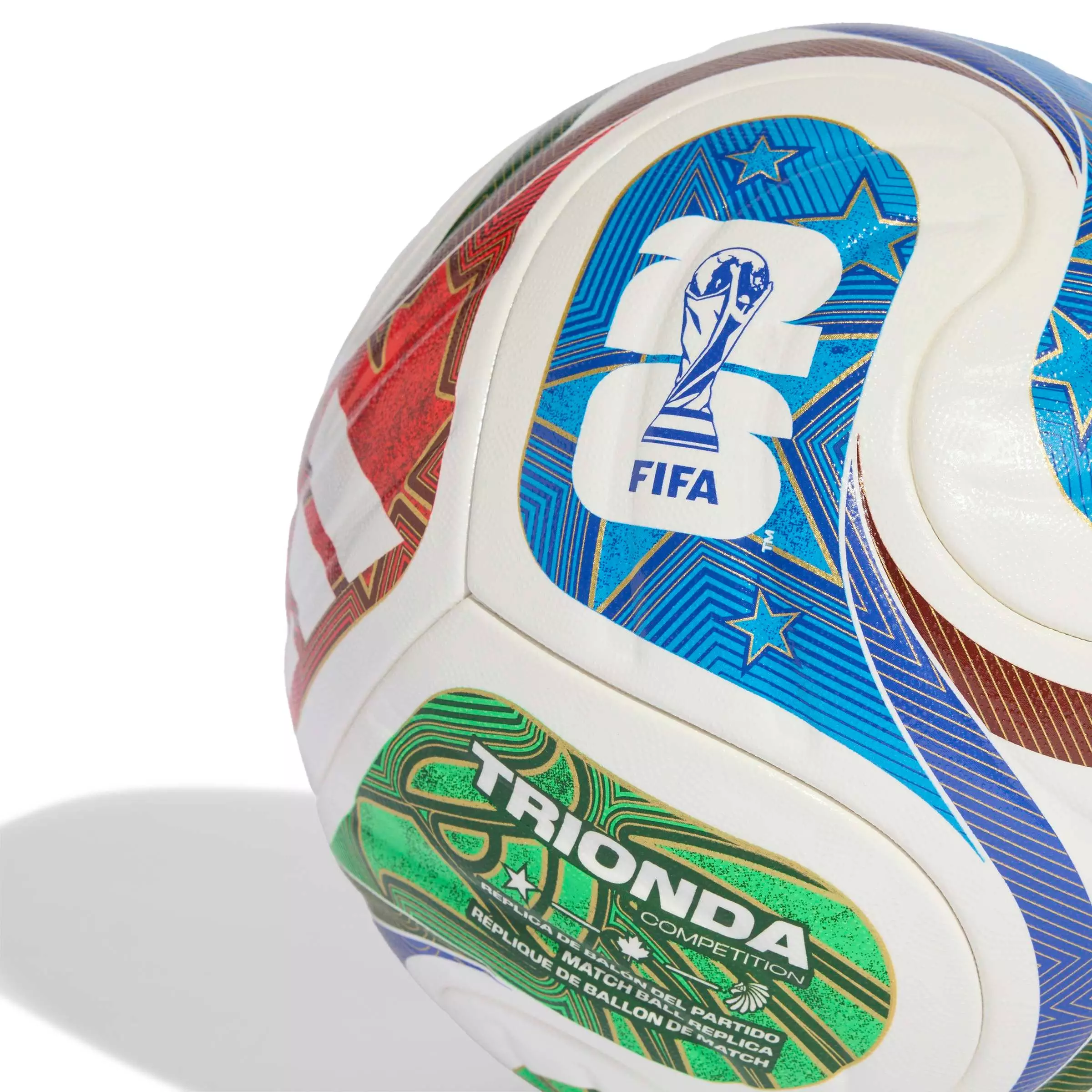 adidas FIFA World Cup 26™ TRIONDA Competition Ball - Size 5 - WHITE/ROYAL/RED