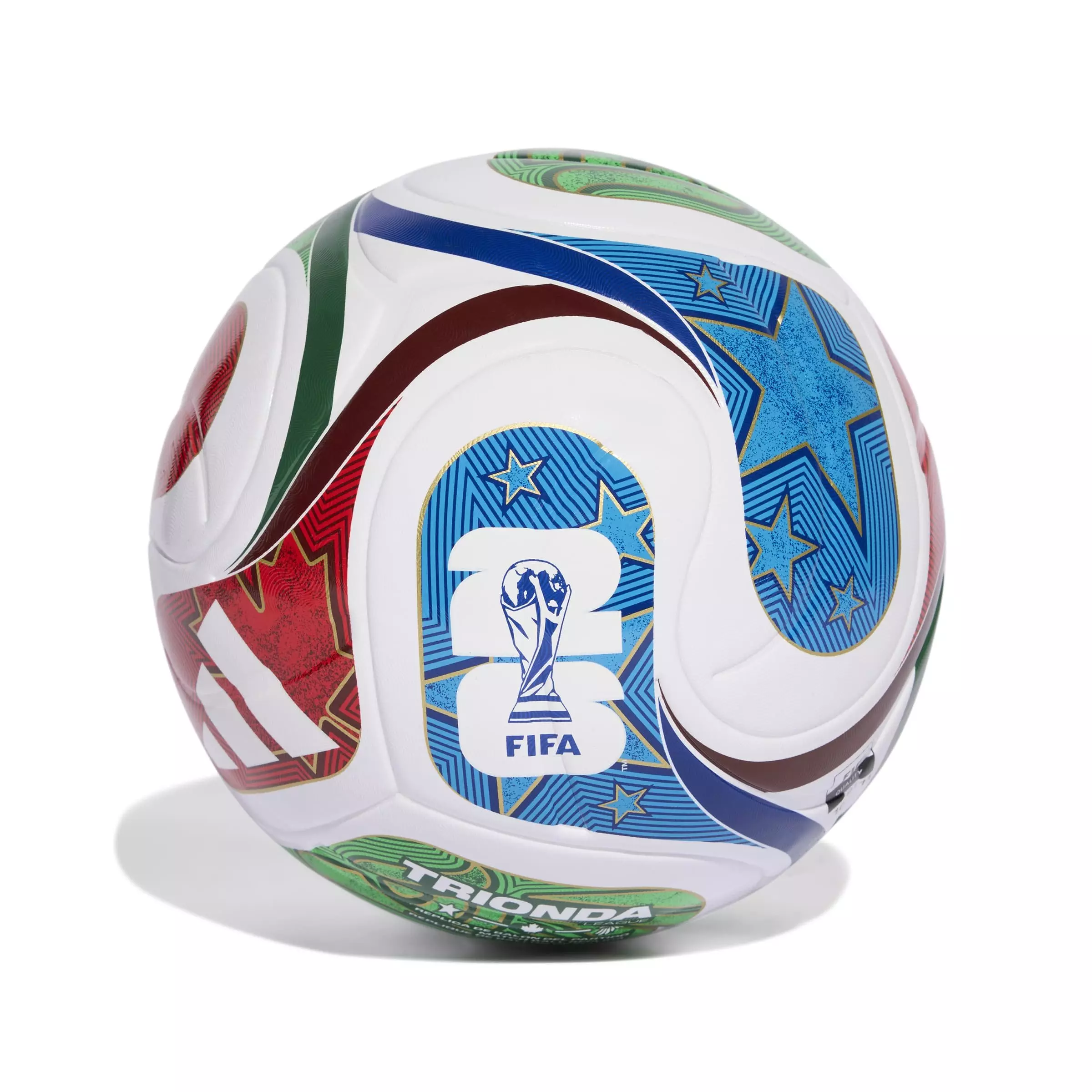 adidas FIFA World Cup 26 Trionda League Ball - Size 24 - WHITE/ROYAL/RED