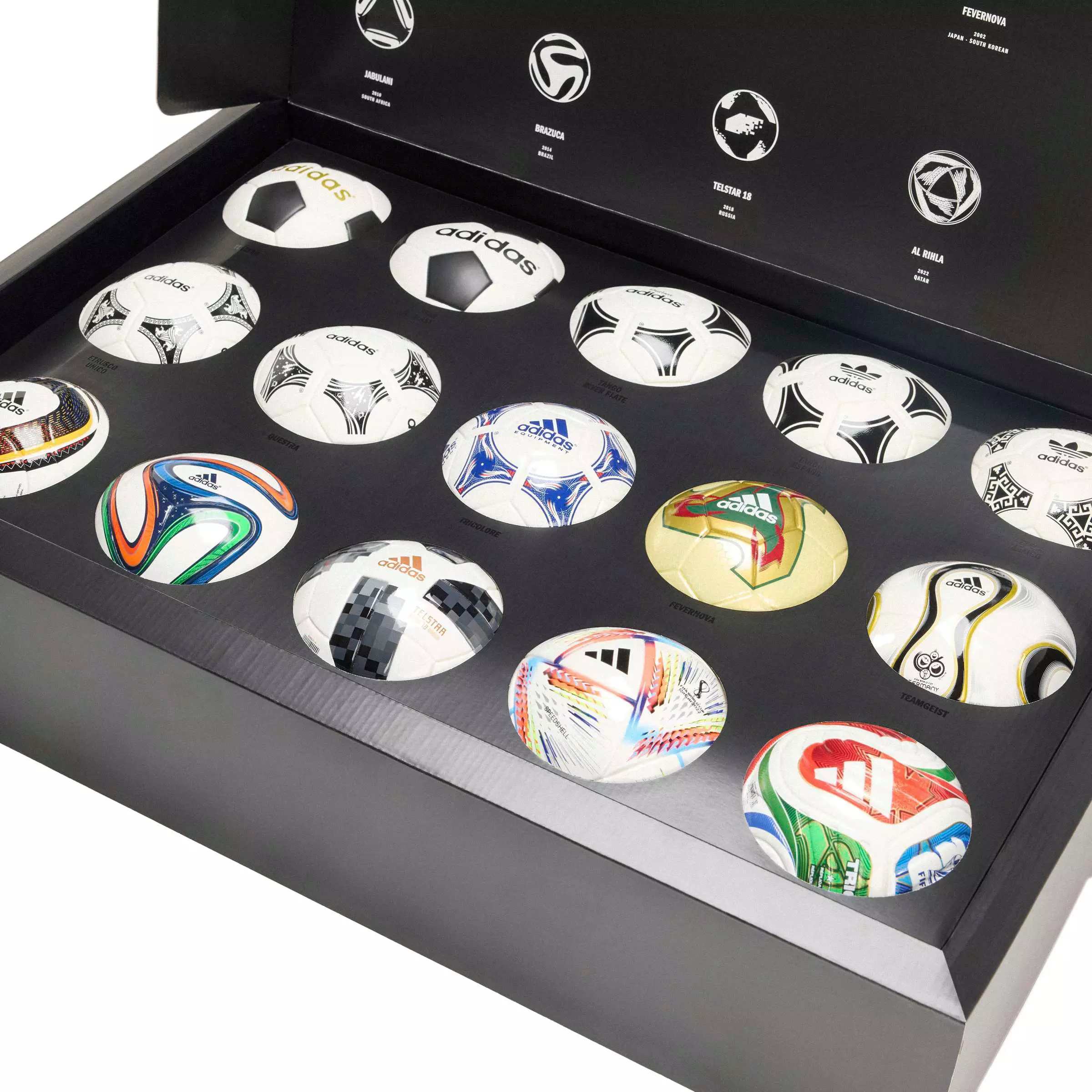 adidas World Cup Historical Mini Ball Set - WHITE