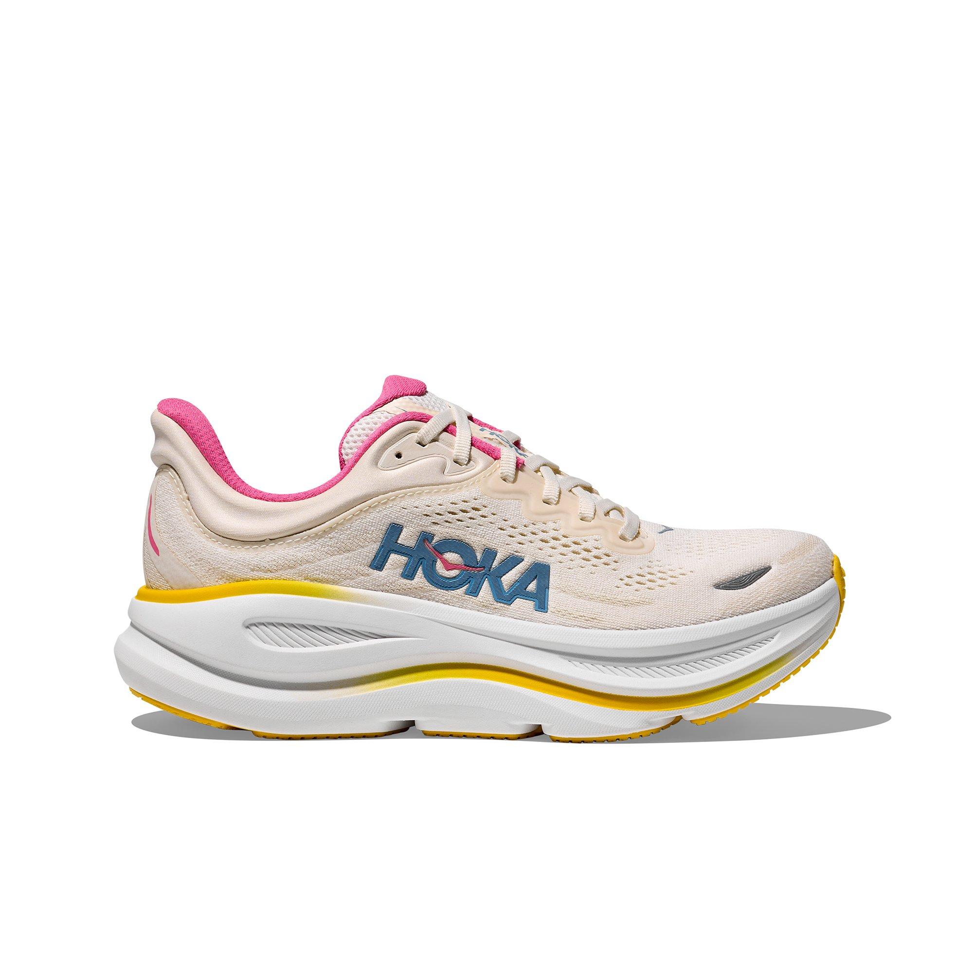 Hoka Bondi 9 "Alabaster/Birch" Women's Running Shoe - CREAM Thumbnail View 1