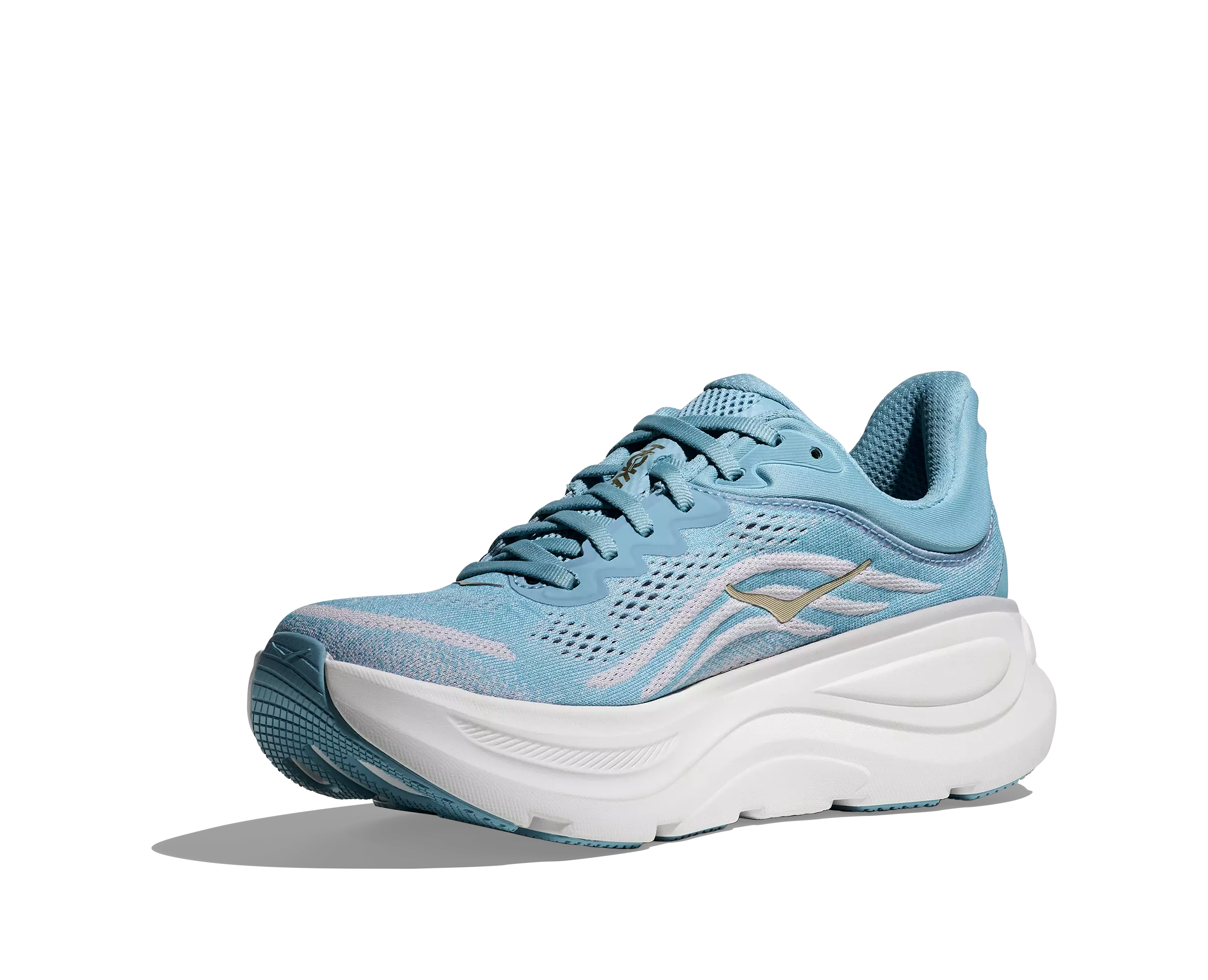 Hoka Bondi 9 "Blue/White/Gold" Women's Running Shoe - BLUE/WHITE