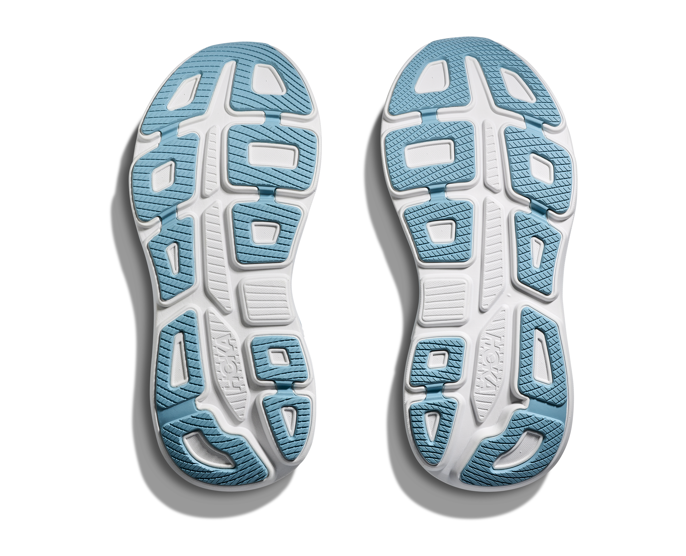 Hoka Bondi 9 "Blue/White/Gold" Women's Running Shoe - BLUE/WHITE Thumbnail View 8