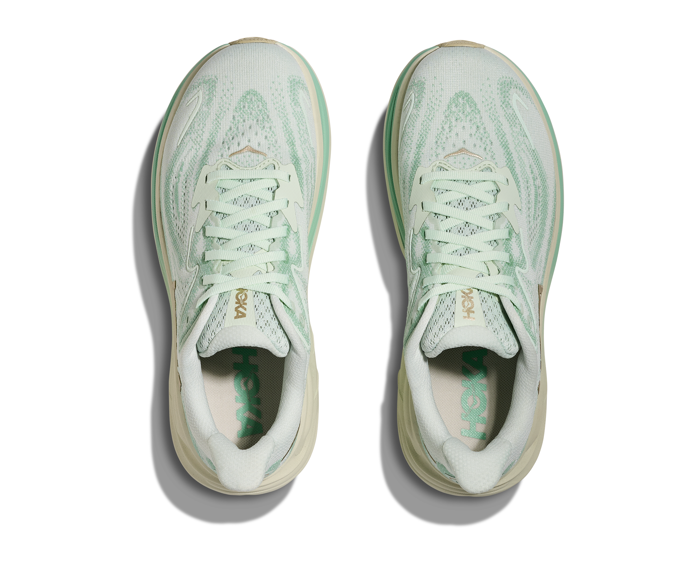 Hoka Clifton 10 "Sea Glass/Jadeite" Women's Running Shoe - LT GREEN Thumbnail View 7