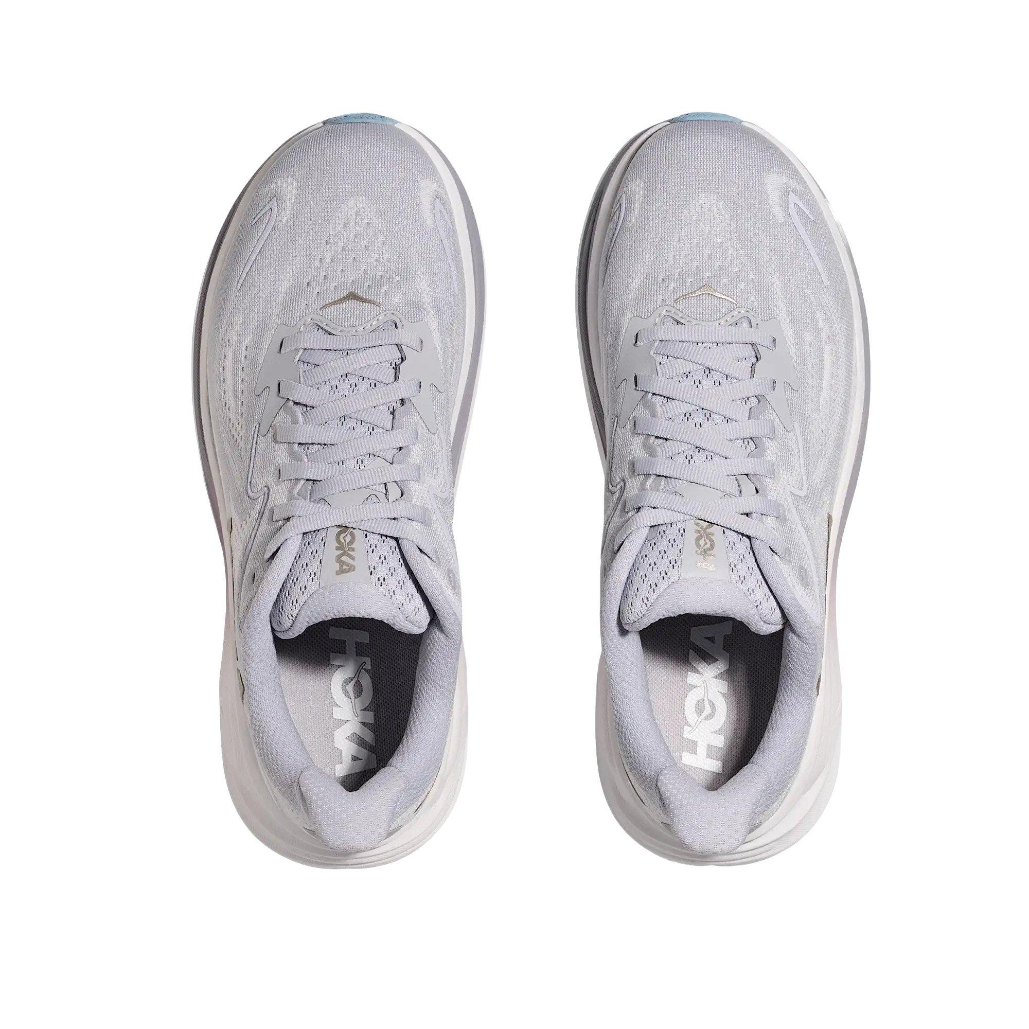 Hoka Clifton 10 "Ash Grey/Foggy Grey" Women's Running Shoe - GREY/GOLD Thumbnail View 2