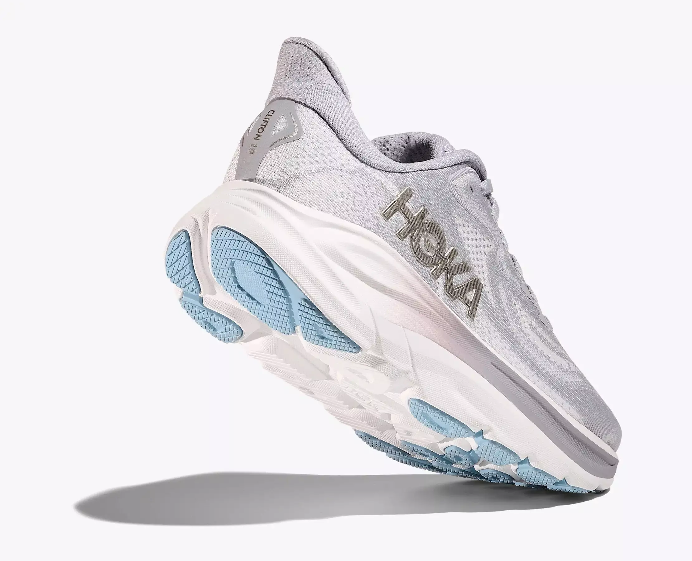 Hoka Clifton 10 "Ash Grey/Foggy Grey" Women's Running Shoe - GREY/GOLD