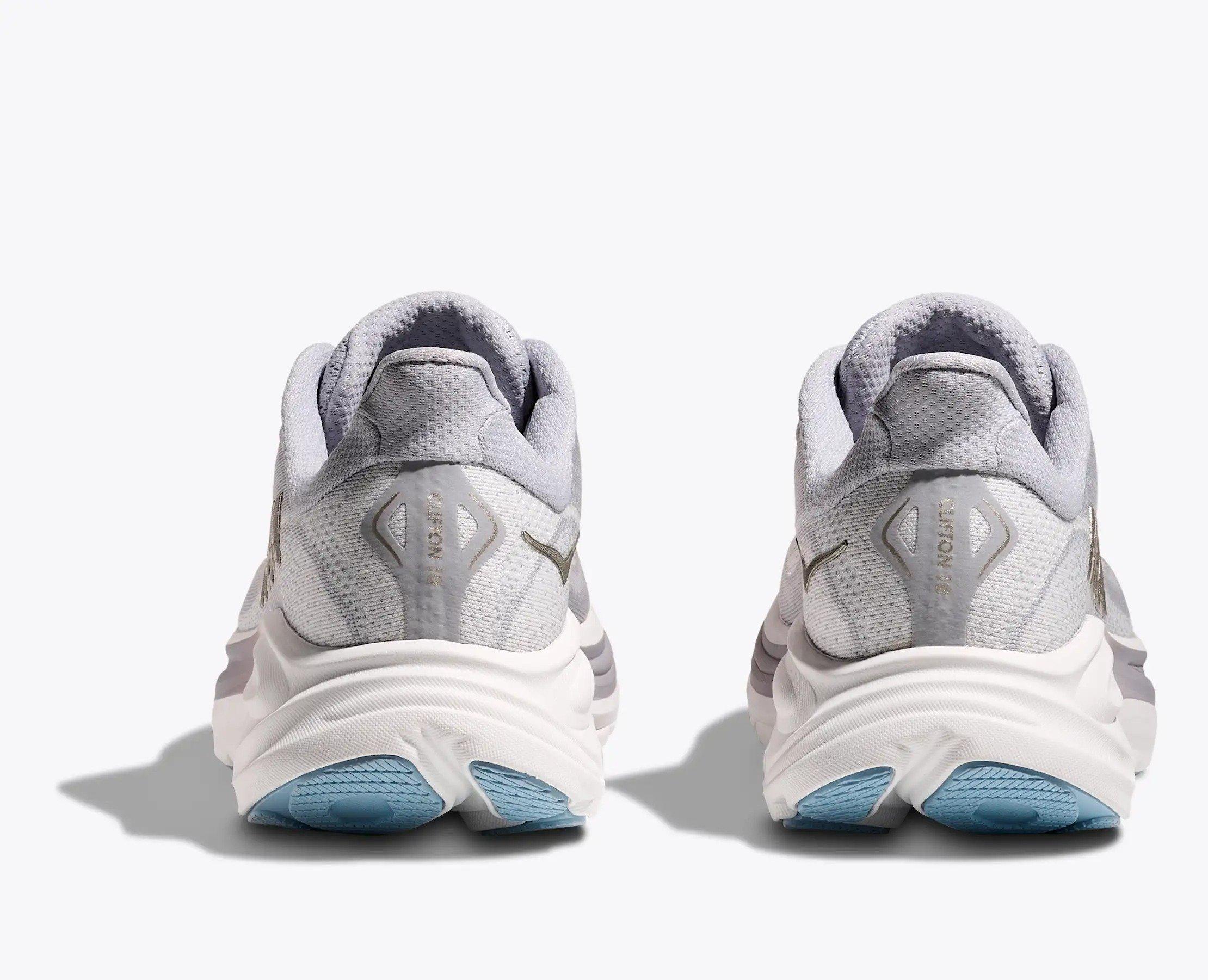 Hoka Clifton 10 "Ash Grey/Foggy Grey" Women's Running Shoe - GREY/GOLD Thumbnail View 5