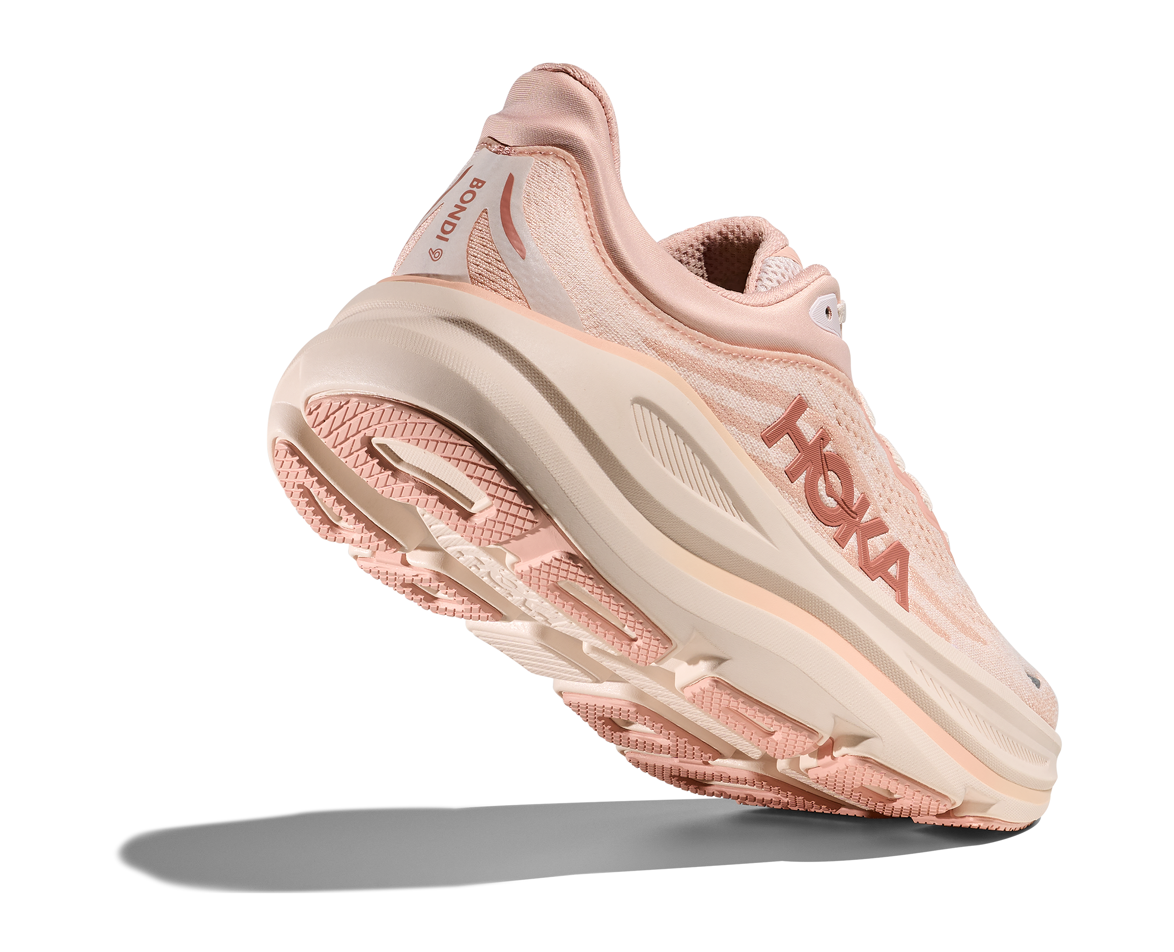 Hoka Bondi 9 "Rose Latte/Rose Cream" Women's Running Shoe - ROSE Thumbnail View 5