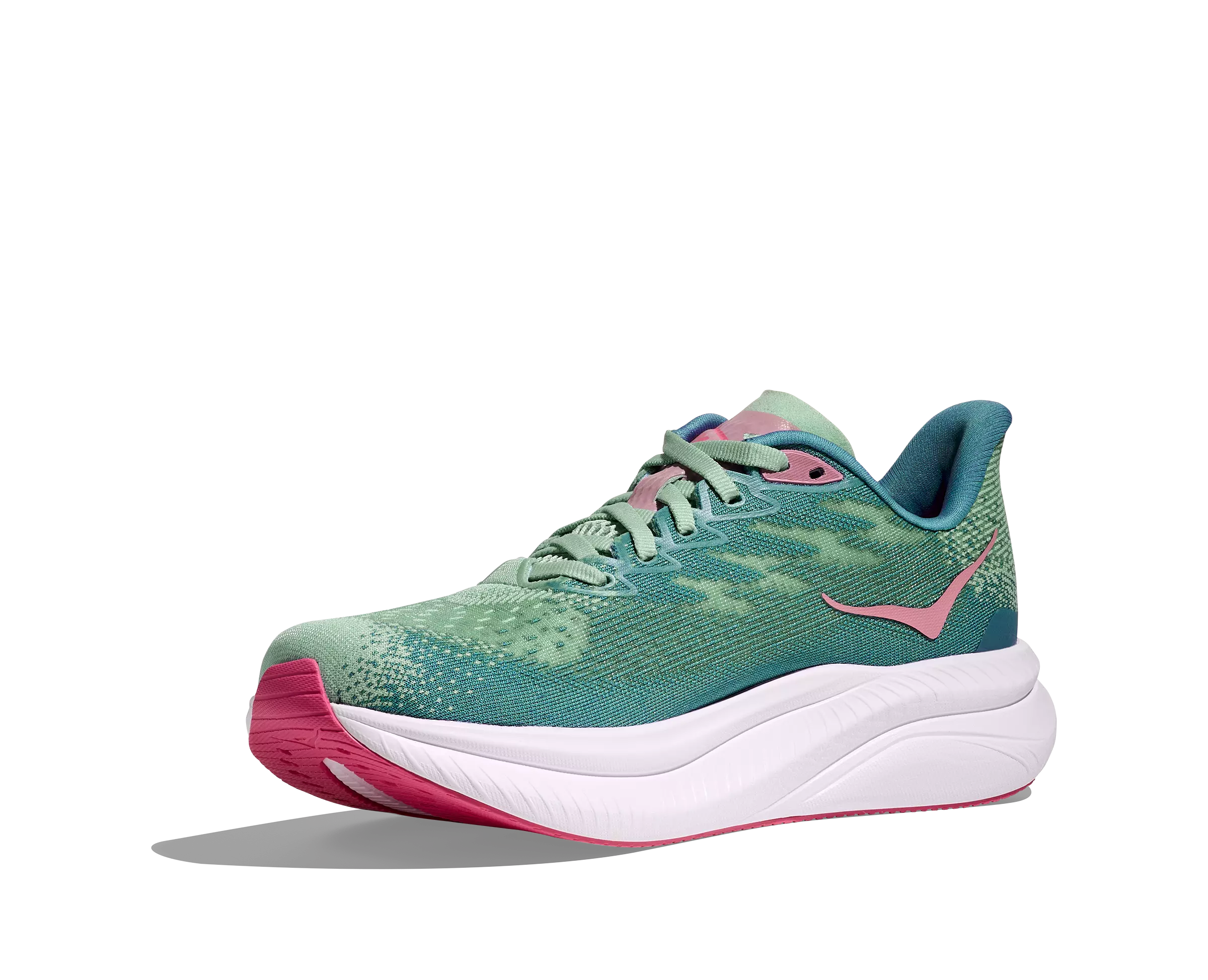 Hoka Mach 6 "Jadeite/Alpine Blue" Women's Running Shoe - GREEN/PINK