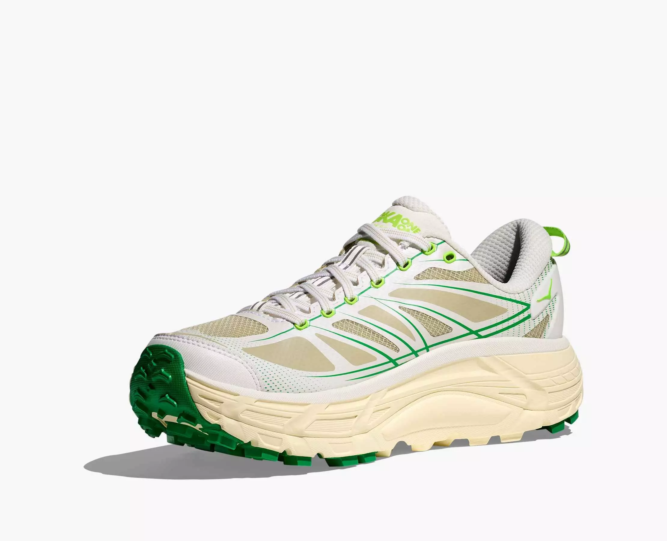 Hoka Mafate 2 "White/Fresh Cut Grass" Unisex Running Shoe - WHITE/GREEN