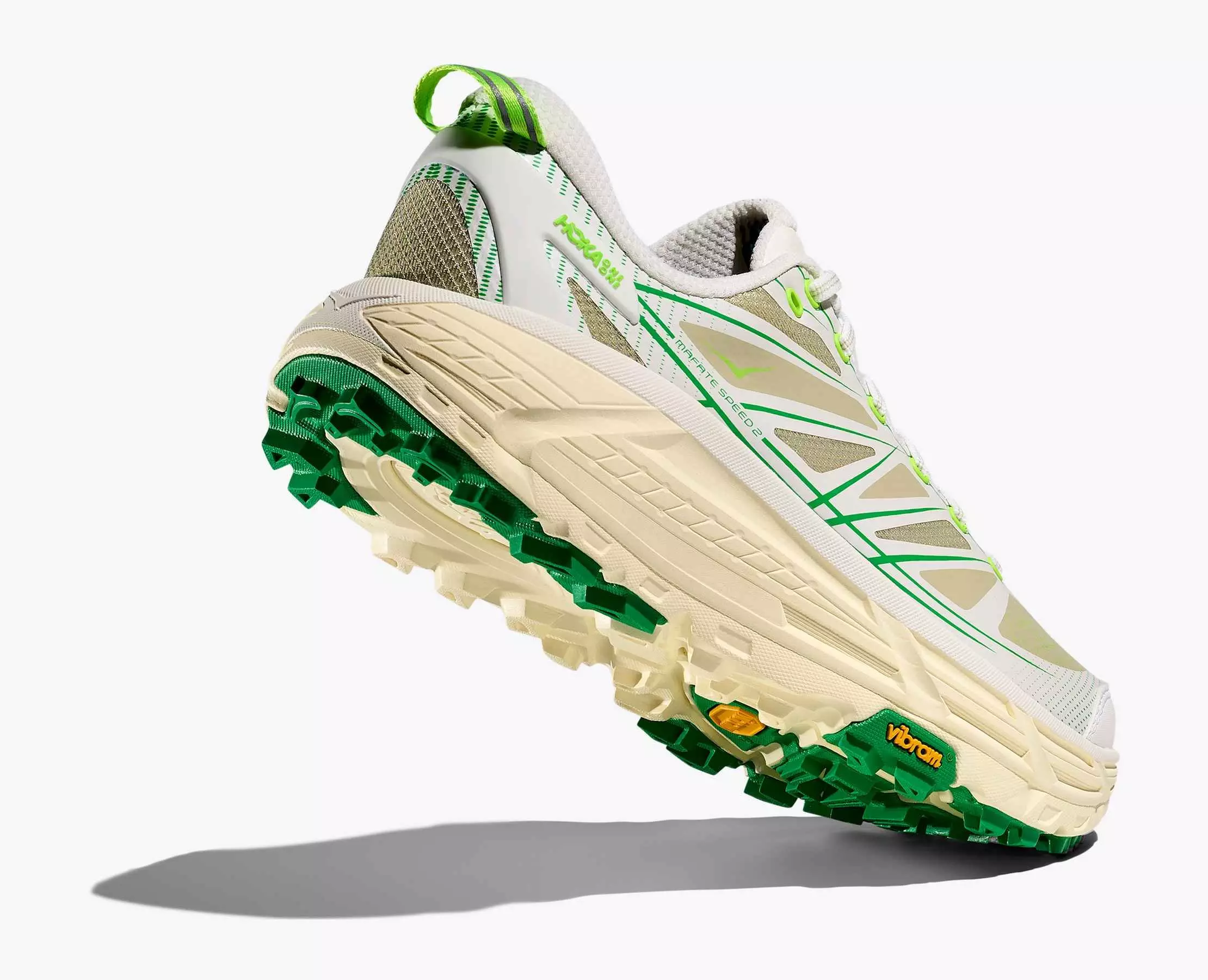 Hoka Mafate 2 "White/Fresh Cut Grass" Unisex Running Shoe - WHITE/GREEN